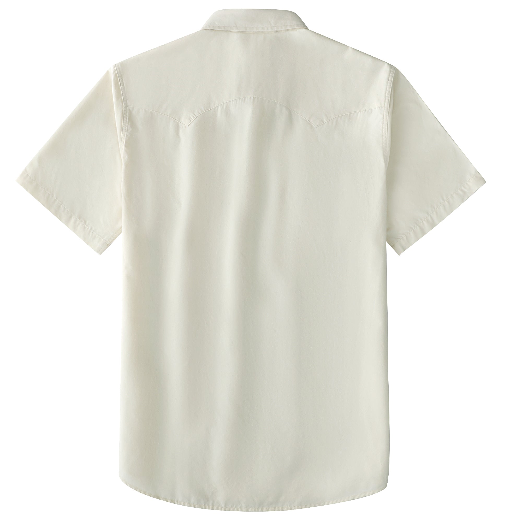 Dubinik® Men's Pearl Snap Beige Sawtooth Pocket Western Plaid Shirt Sh