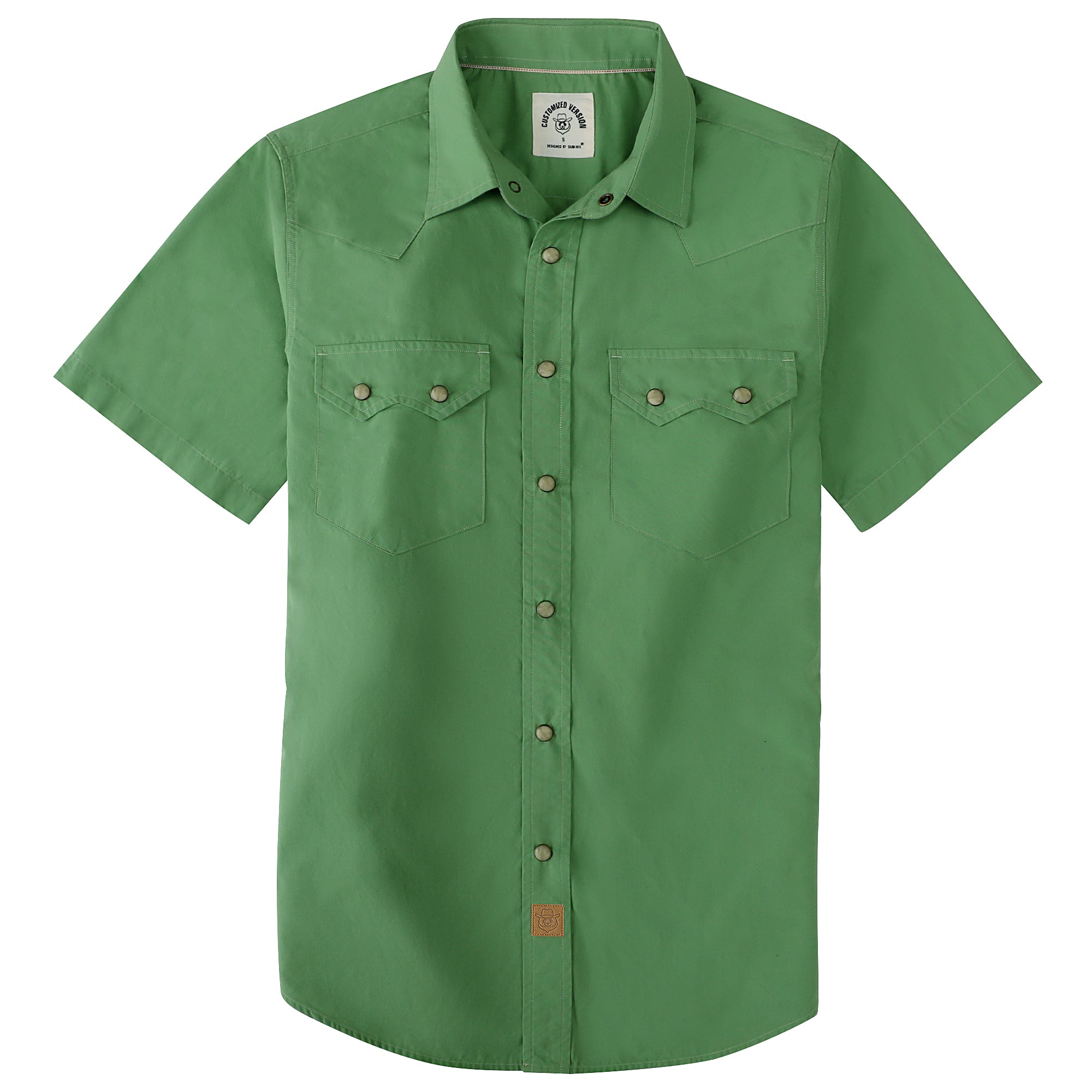 Dubinik® Men's Pearl Snap Sawtooth Pocket Western Plaid Shirt Short Sl