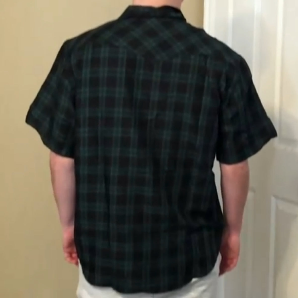 DubinikBamboo Fiber Mens Shirts Short Sleeve Green Plaid Shirt Men We DubinikBamboo Fiber Mens Shirts Short Sleeve Green Plaid Shirt Men We
