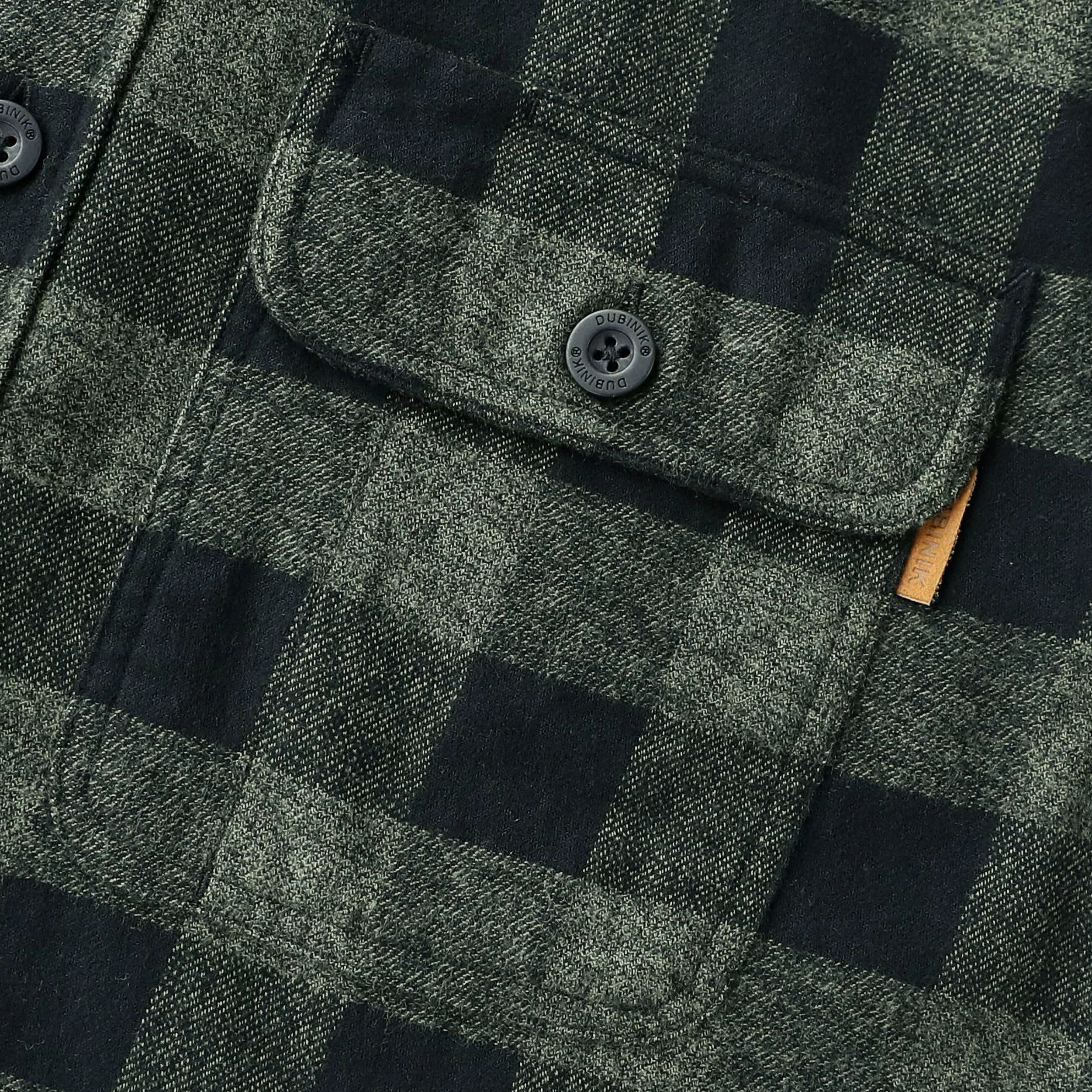Chemise à carreaux Dubinik® à manches longues et mi-lourde pour homme, chaude, décontractée et douce, en coton, à boutons, n° 3411