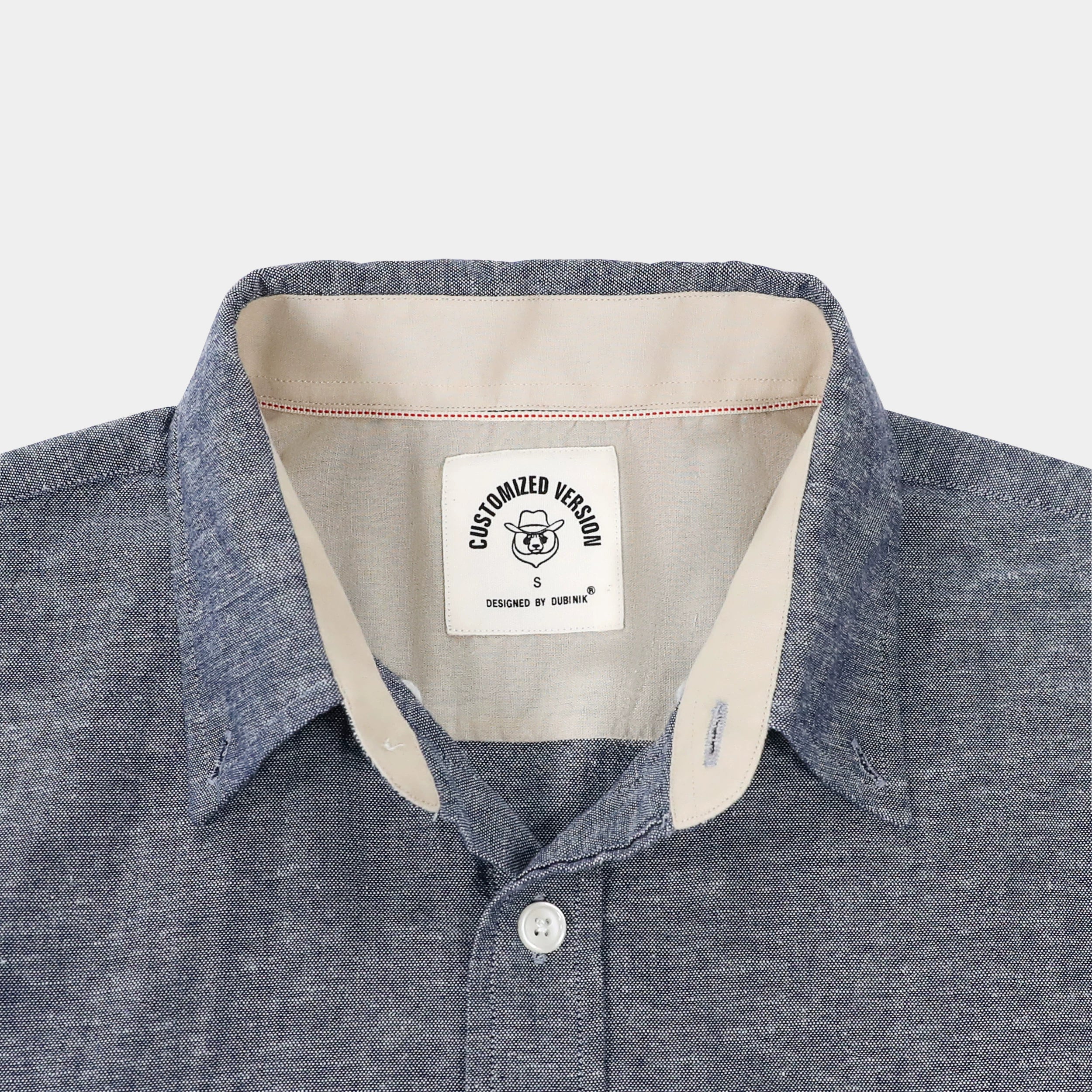 Dubinik® Mens Short Sleeve Button Down Shirts 100% Cotton Plaid Men's Casual Button-Down Shirts with Pocket#01147