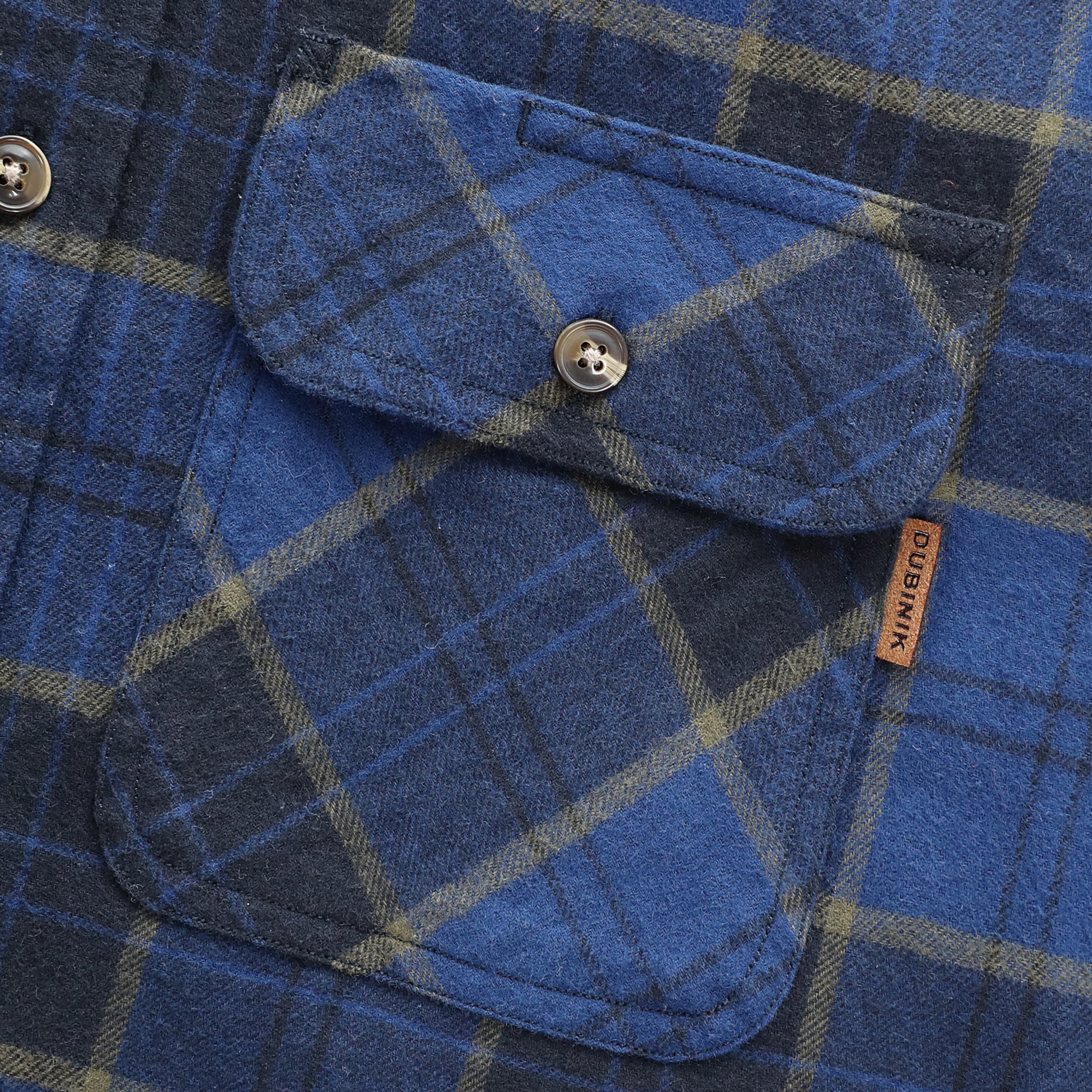 Chemise en flanelle Dubinik® pour homme, manches longues, boutonnée, à carreaux, tout en coton doux et brossé, chemise utilitaire décontractée pour homme #0030016