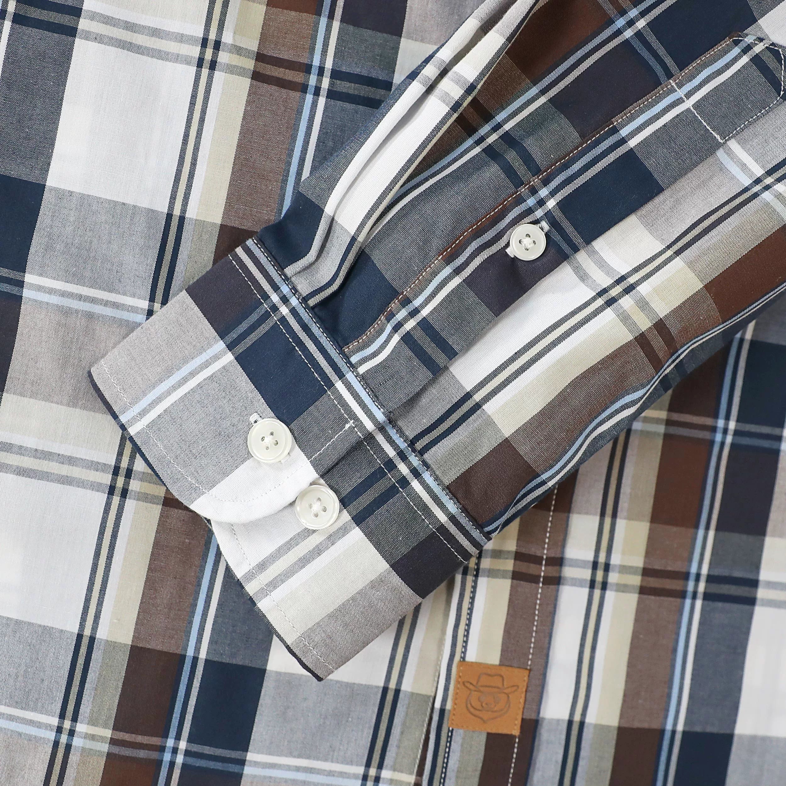 Dubinik®Mens Long Sleeve Casual Button Down Vintage Plaid Shirts#52006