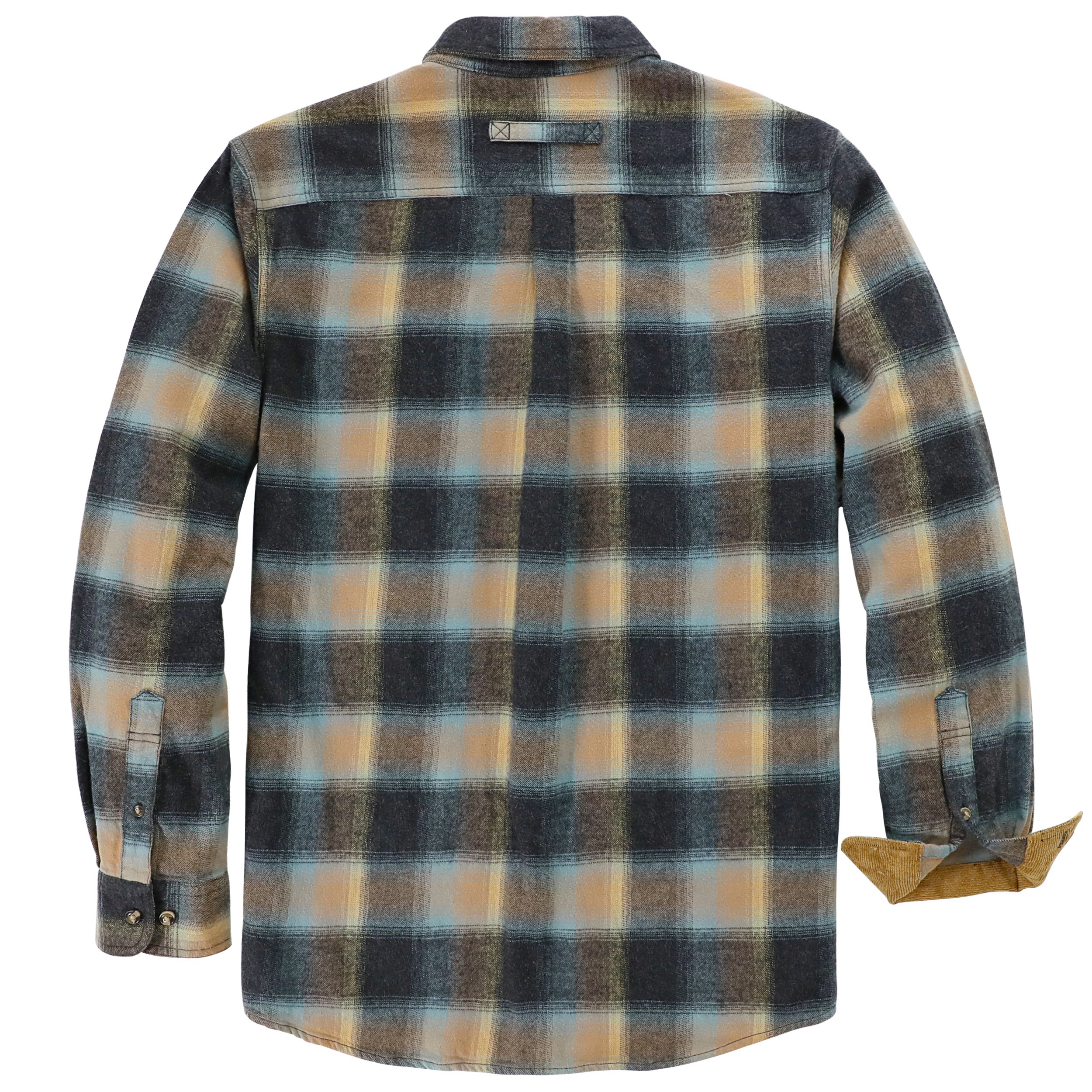 Dubinik® Herren Flanellhemd Langarm Button-Down Plaid Alle Baumwolle Weich Gebürstetes Flanellhemd Für Männer Utility Casual Shirt #0030003