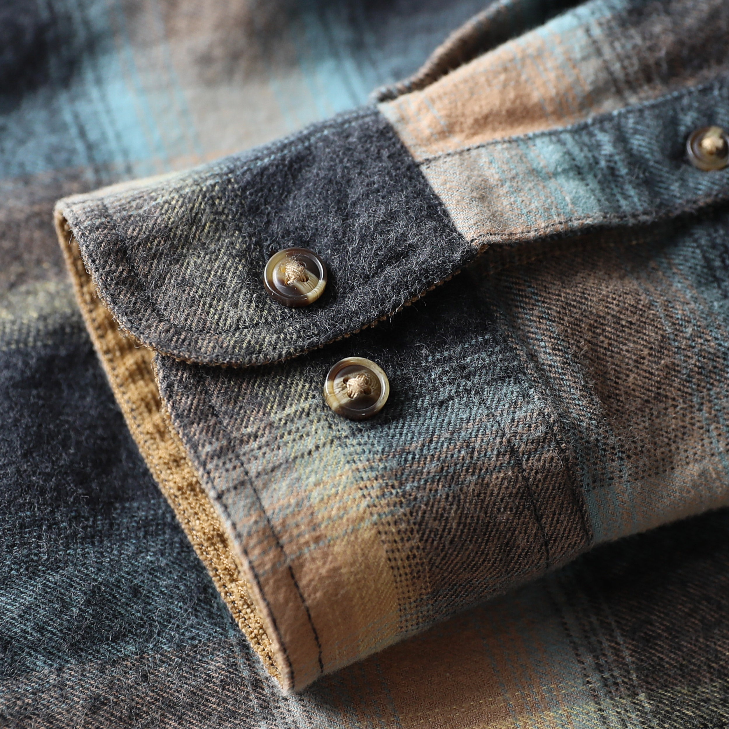 Dubinik® Herren Flanellhemd Langarm Button-Down Plaid Alle Baumwolle Weich Gebürstetes Flanellhemd Für Männer Utility Casual Shirt #0030003