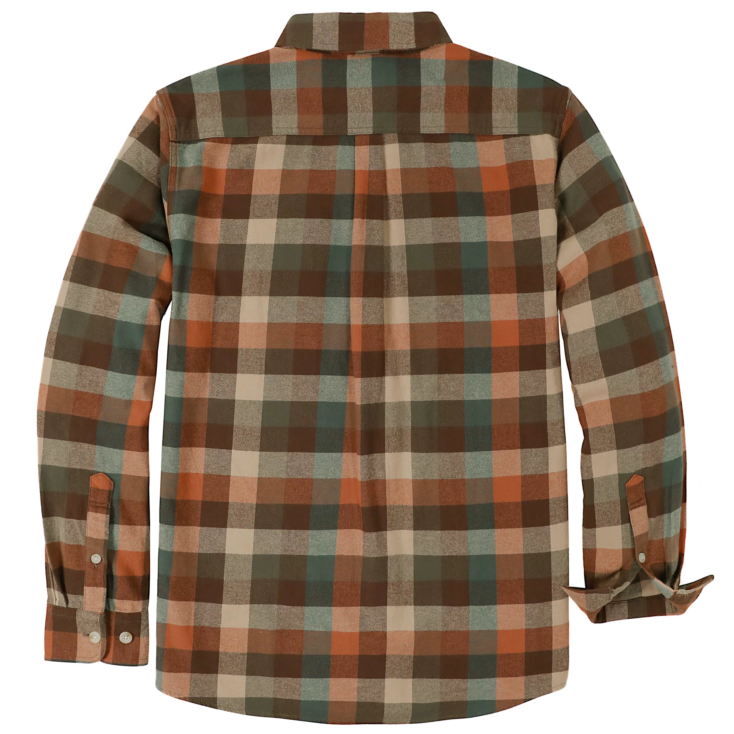 Dubinik® Mens Long Sleeve Midweight Flannel Shirt Warm Casual Soft Cotton Button Down Plaid Shirt #3401