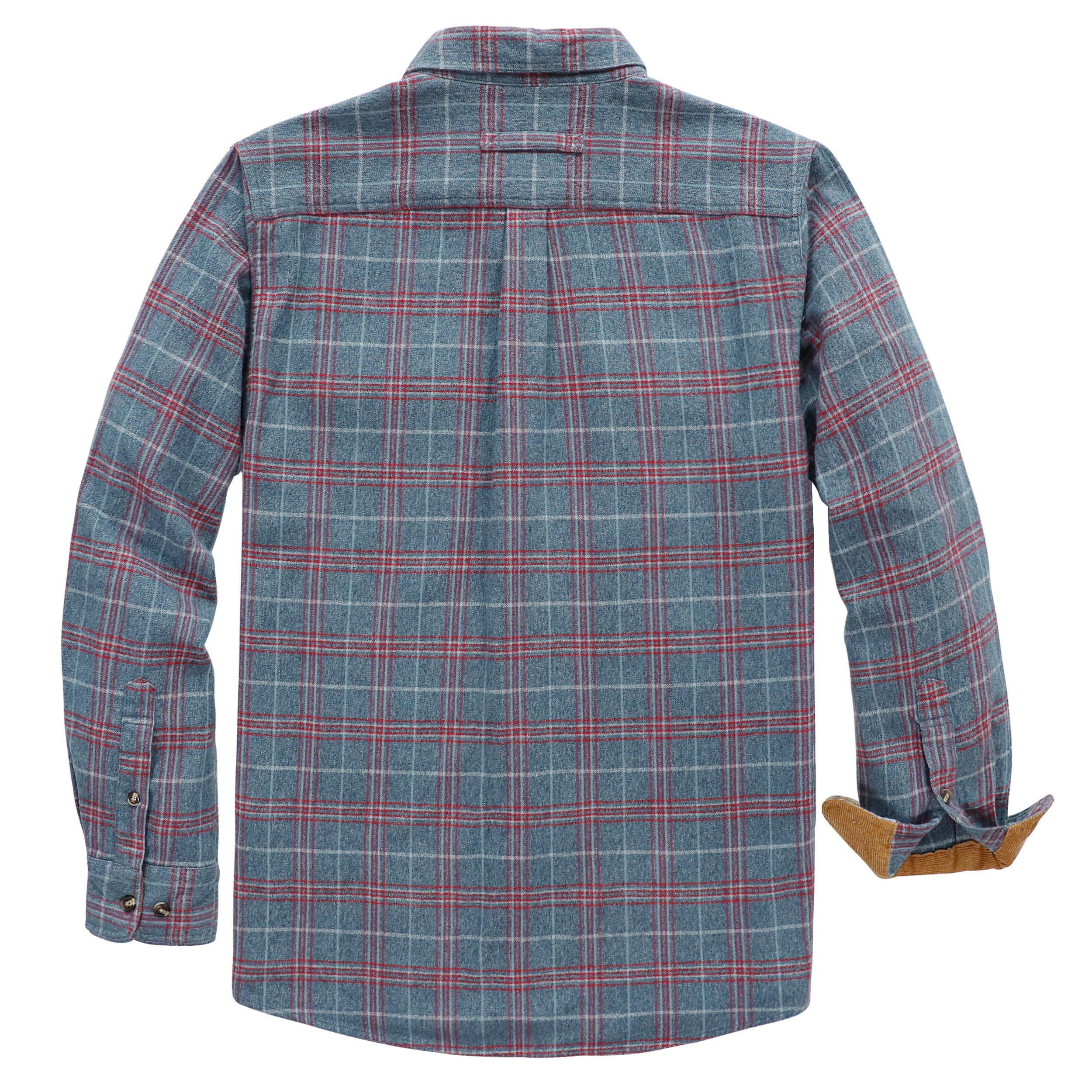 Dubinik® Herren Flanellhemd Langarm Button-Down Plaid Alle Baumwolle Weich Gebürstetes Flanellhemd Für Männer Utility Casual Shirt #0030010
