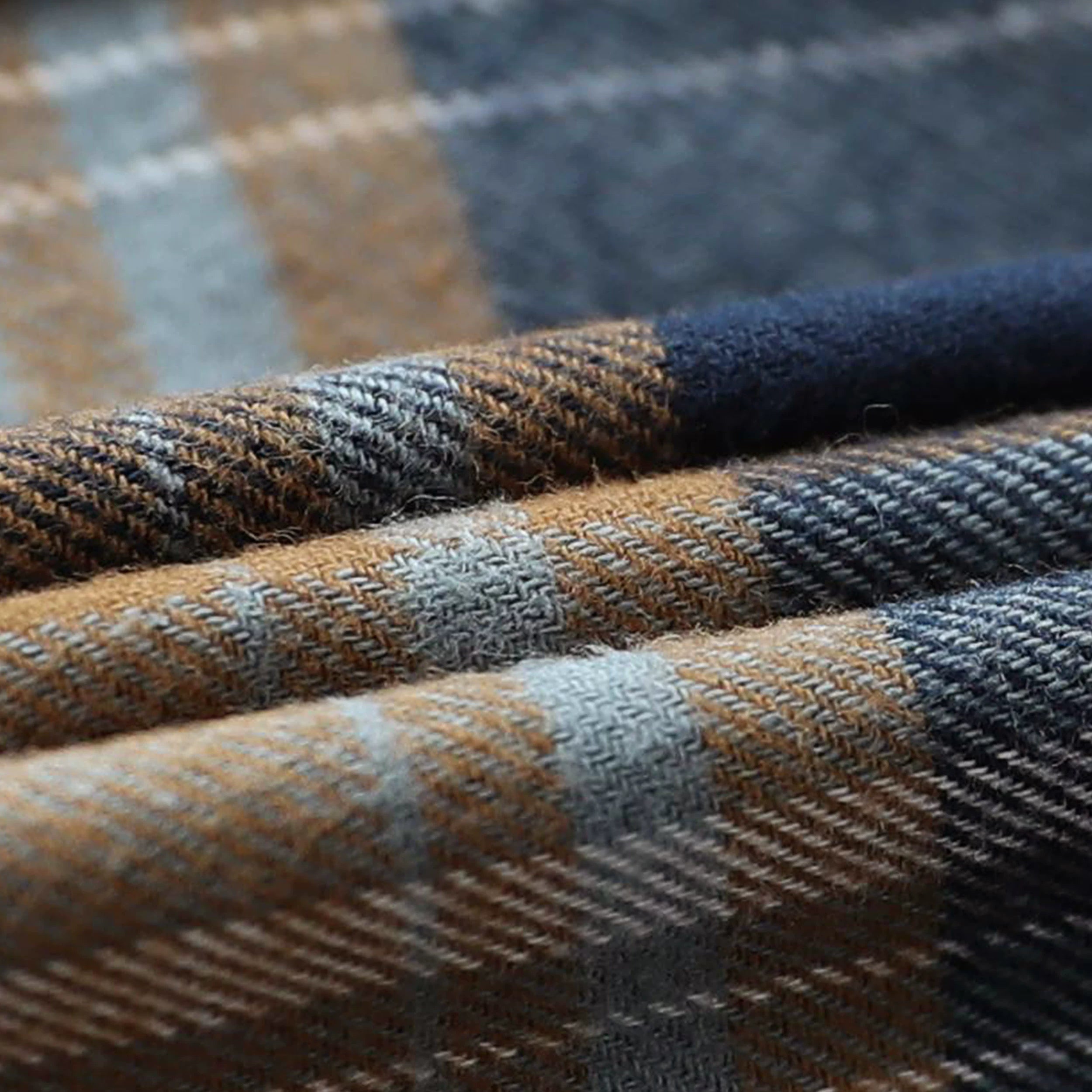 Dubinik® Herren-Flanellhemd mit langen Ärmeln, mittelschwer, warm, lässig, weiche Baumwolle, Button-Down-Karohemd Nr. 3412