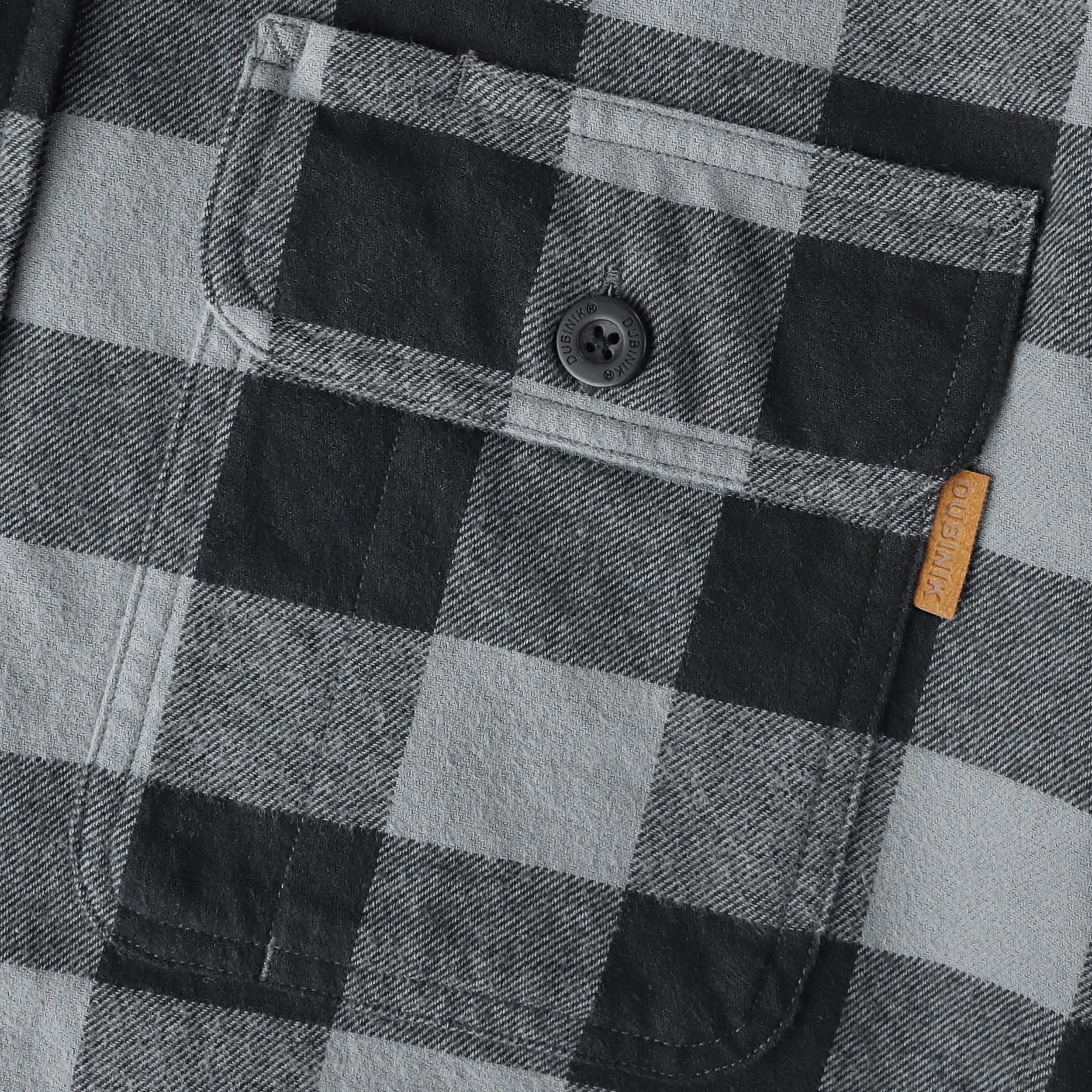 Dubinik® Mens Long Sleeve Midweight Flannel Shirt Warm Casual Soft Cotton Button Down Plaid Shirt #3403