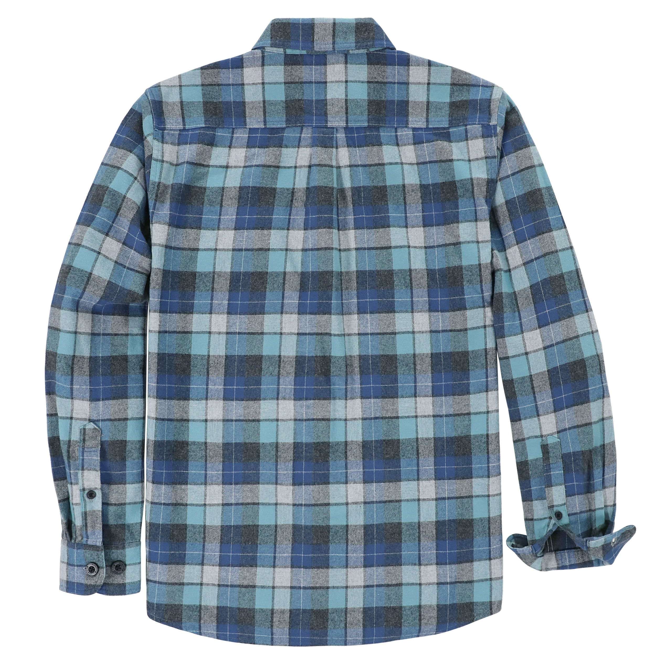 Chemise à carreaux Dubinik® à manches longues et mi-lourde pour homme, chaude, décontractée et douce, en coton, boutonnée, #3407