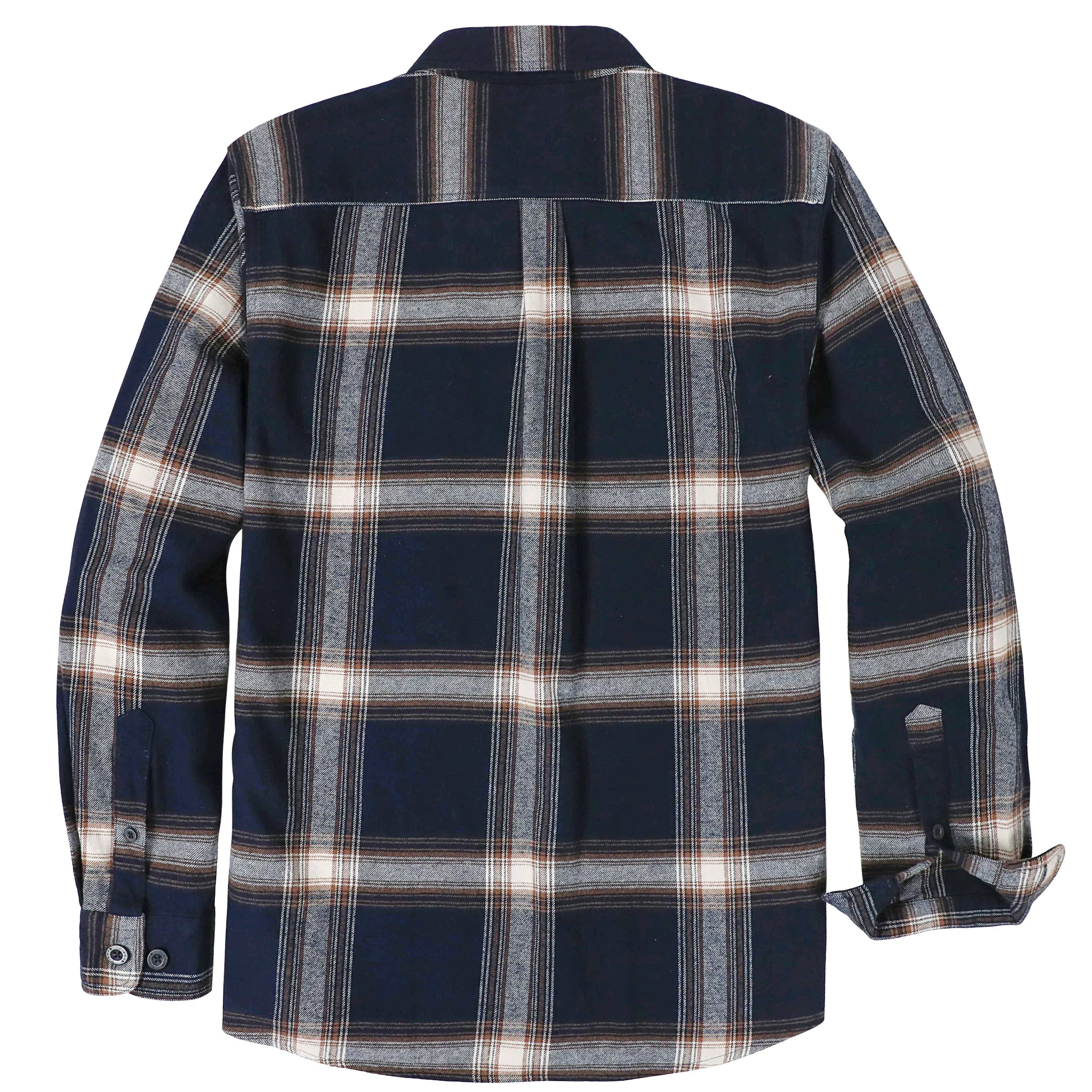 Chemise à carreaux Dubinik® à manches longues et mi-lourde pour homme, chaude, décontractée et douce, en coton, boutonnée, #3422