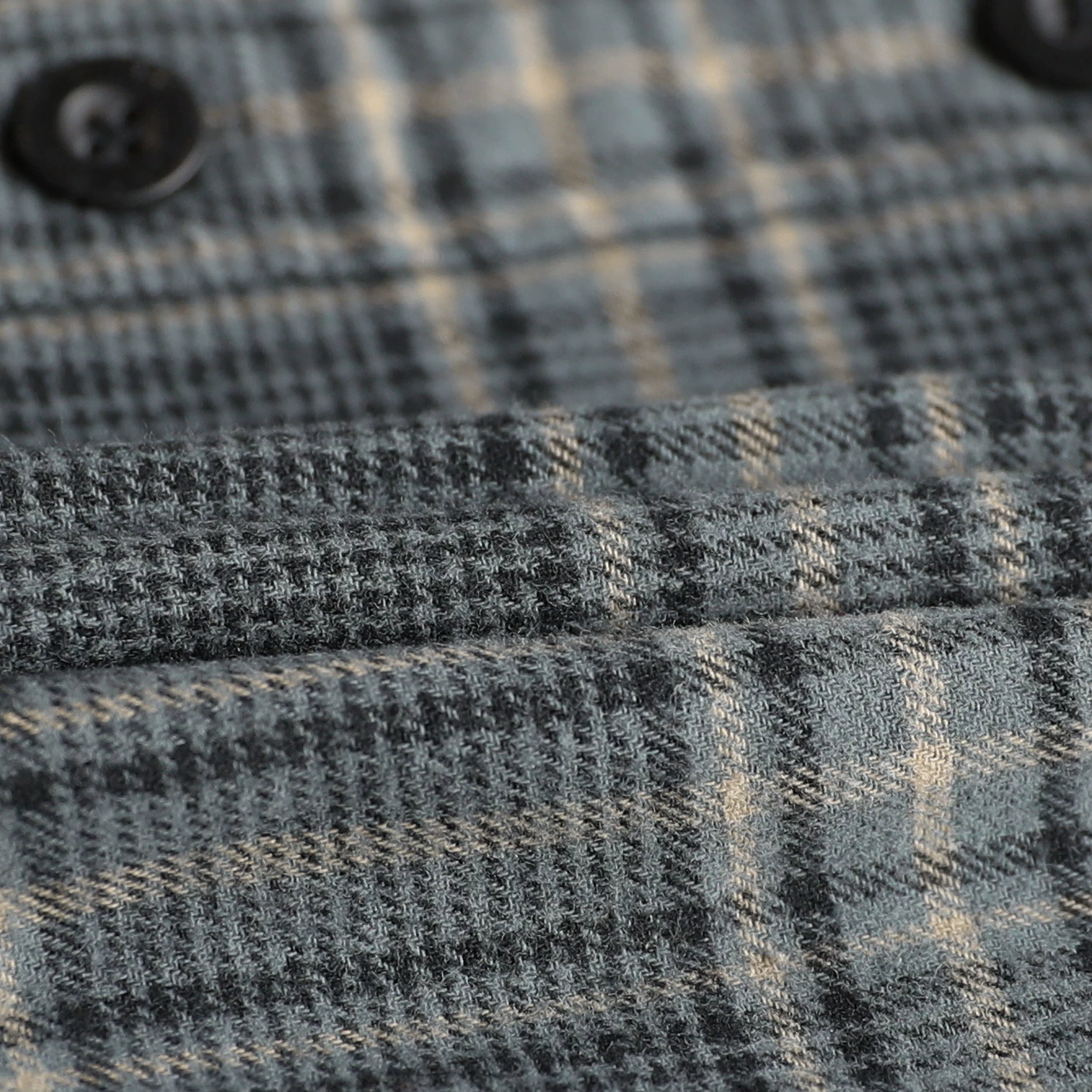 Dubinik® Herren-Flanellhemd mit langen Ärmeln, mittelschwer, warm, lässig, weiche Baumwolle, Button-Down-Karohemd Nr. 3404