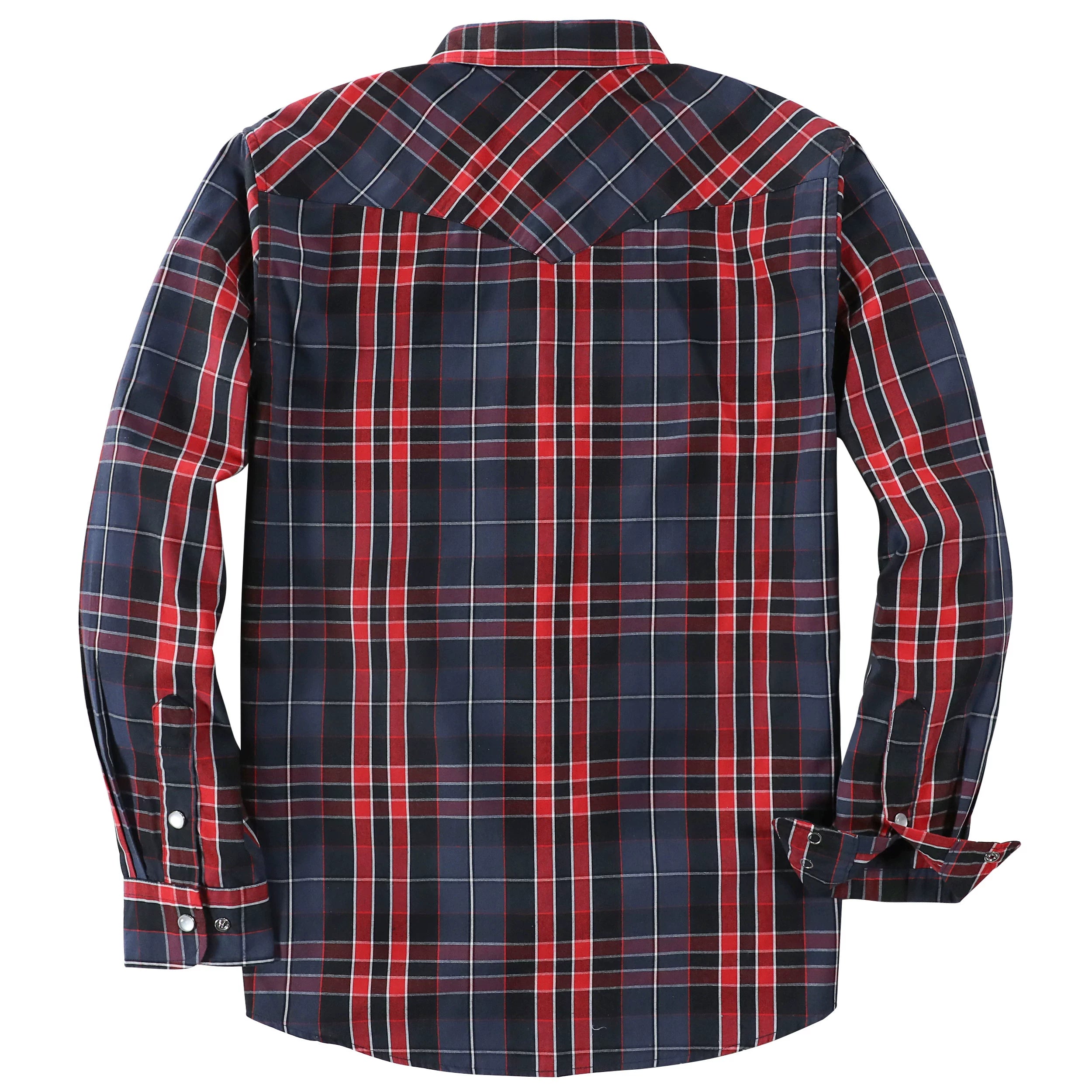 Chemises Dubinik® Pearl Snap pour hommes Chemises western à manches longues pour hommes Chemise à carreaux décontractée vintage Chemises de cow-boy pour hommes #42026 