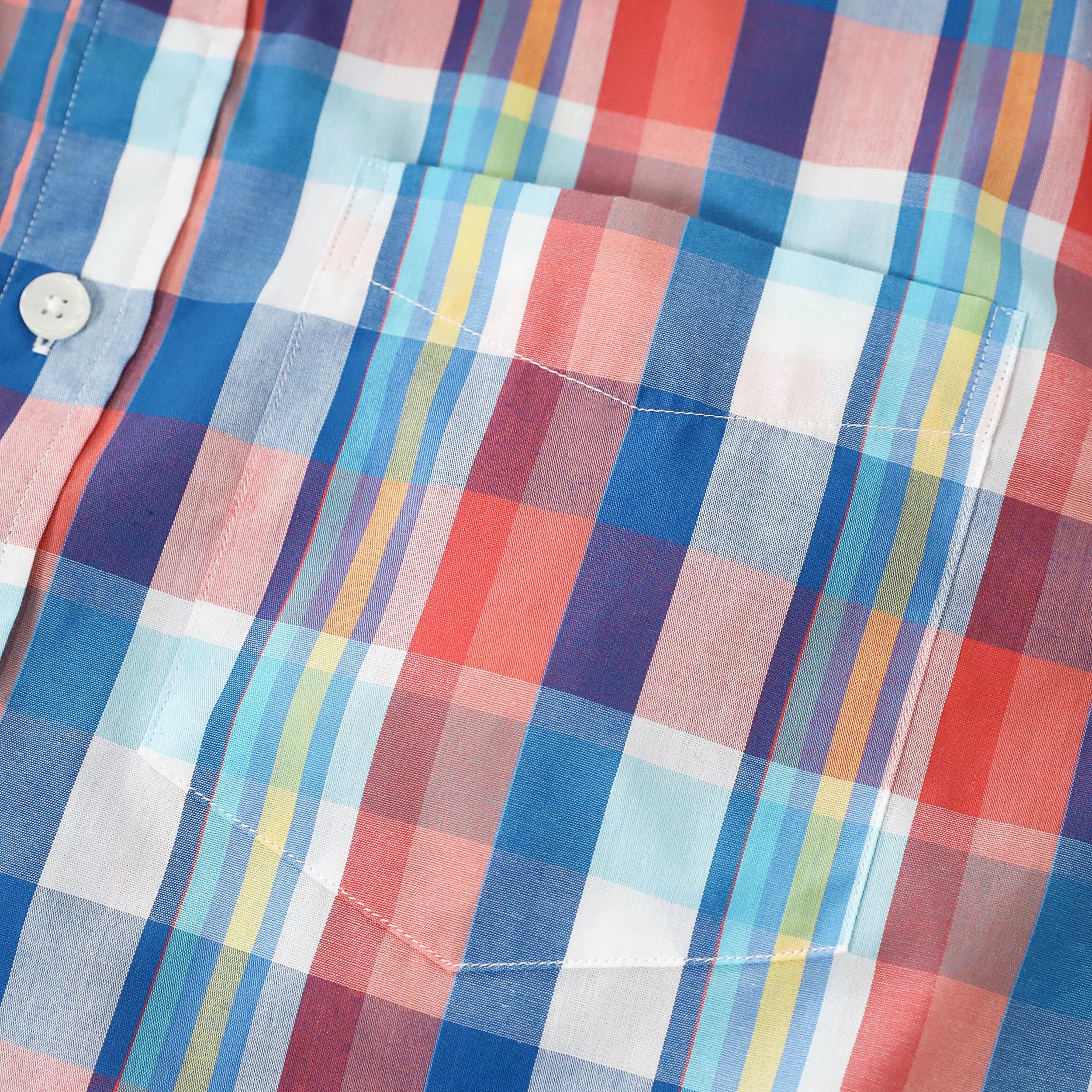 Dubinik®Mens Long Sleeve Casual Button Down Vintage Plaid Shirts#52021