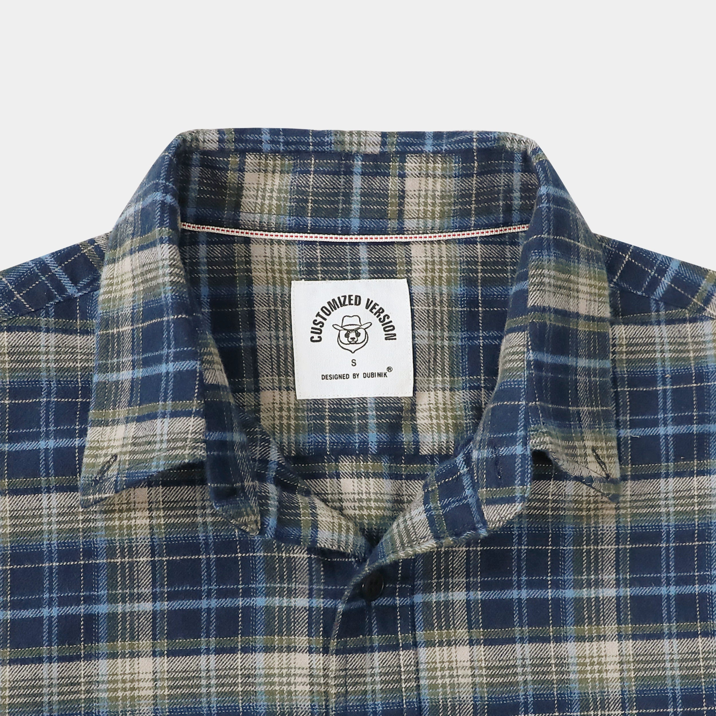Dubinik® Herren Flanellhemden Langarm Button-Down Freizeit Arbeitshemd Kariert Herren Alle Baumwolle Weich mit Tasche Regular Fit #03-048