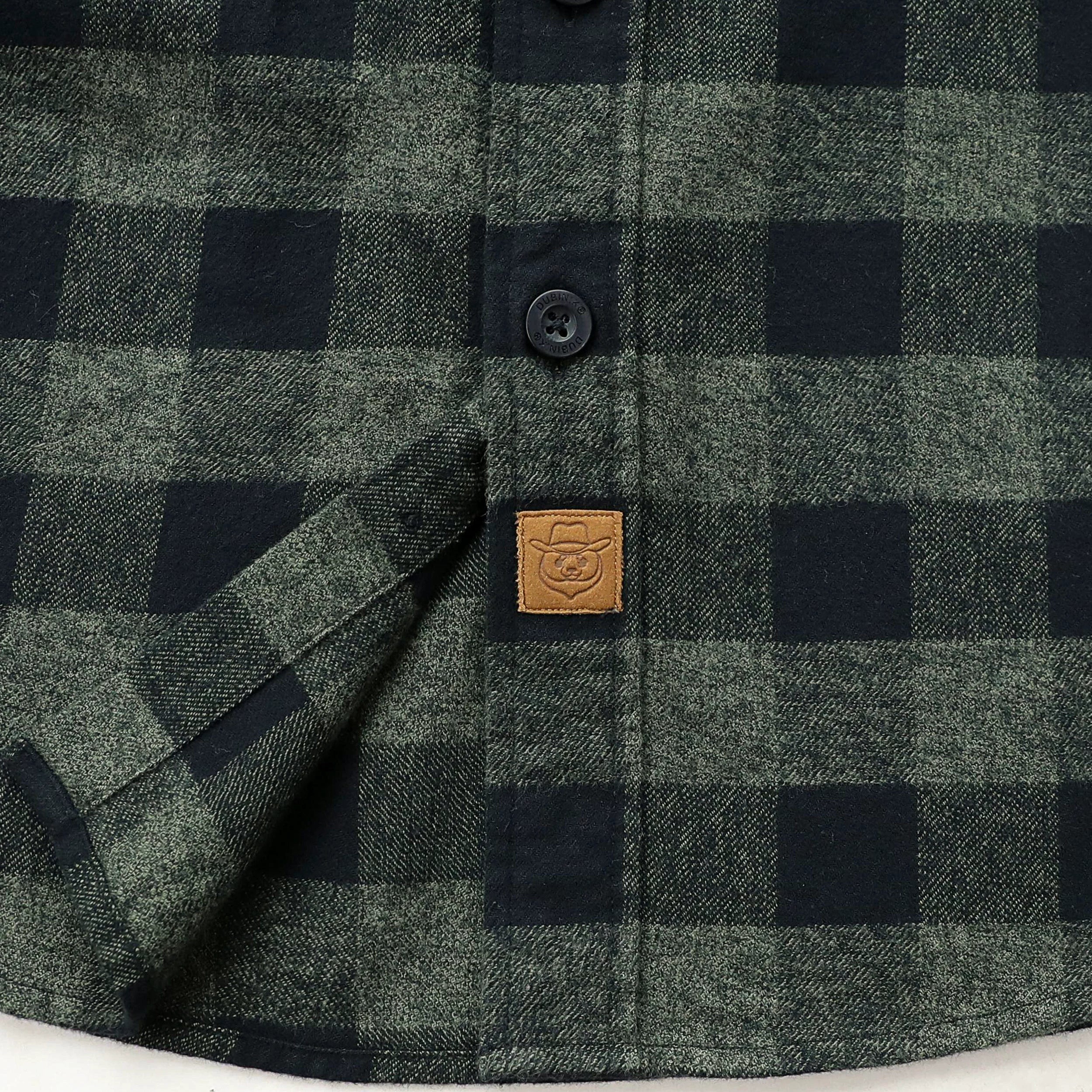 Chemise à carreaux Dubinik® à manches longues et mi-lourde pour homme, chaude, décontractée et douce, en coton, à boutons, n° 3411