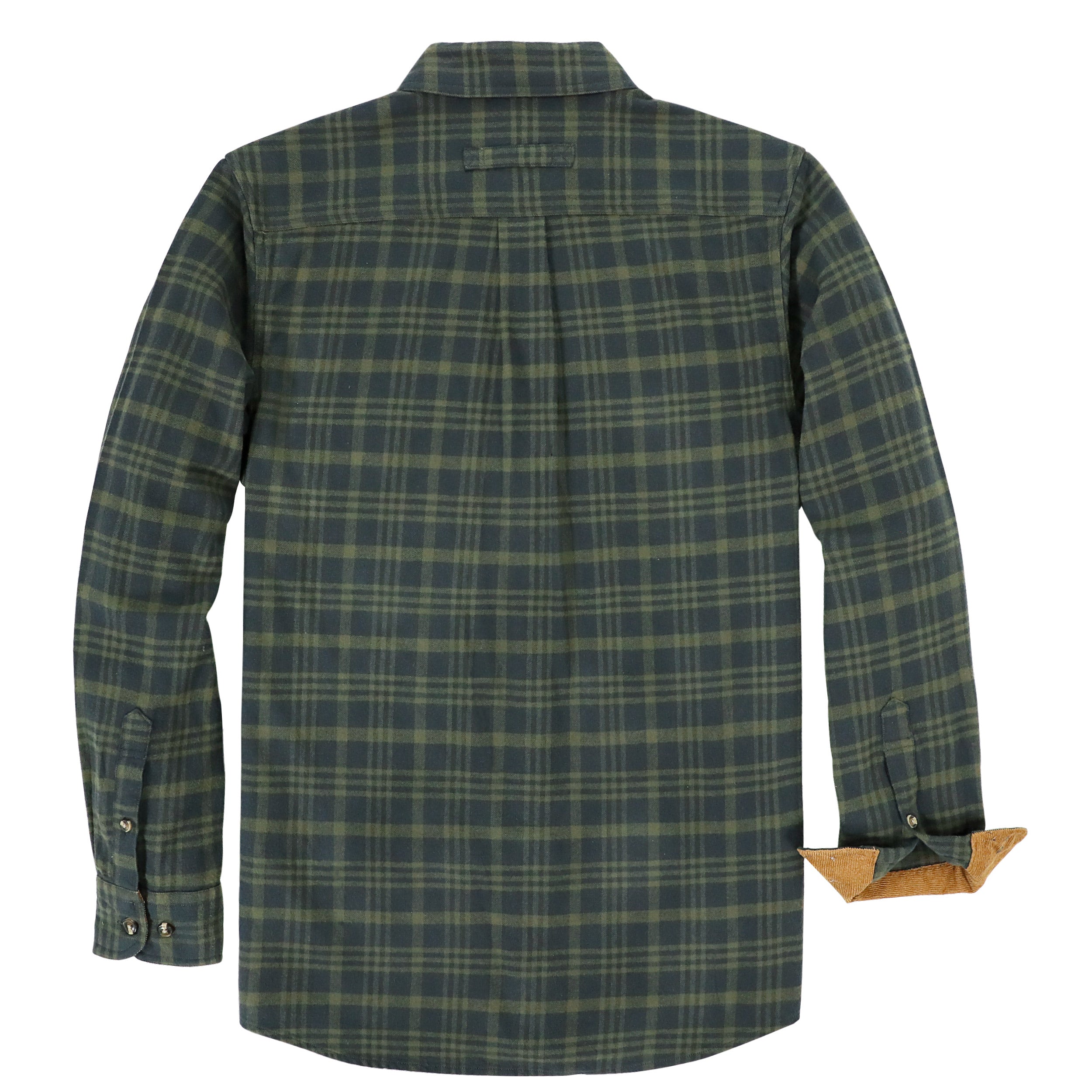 Dubinik® Herren Flanellhemd Langarm Button-Down Plaid Alle Baumwolle Weich Gebürstetes Flanellhemd Für Männer Utility Casual Shirt #0030022