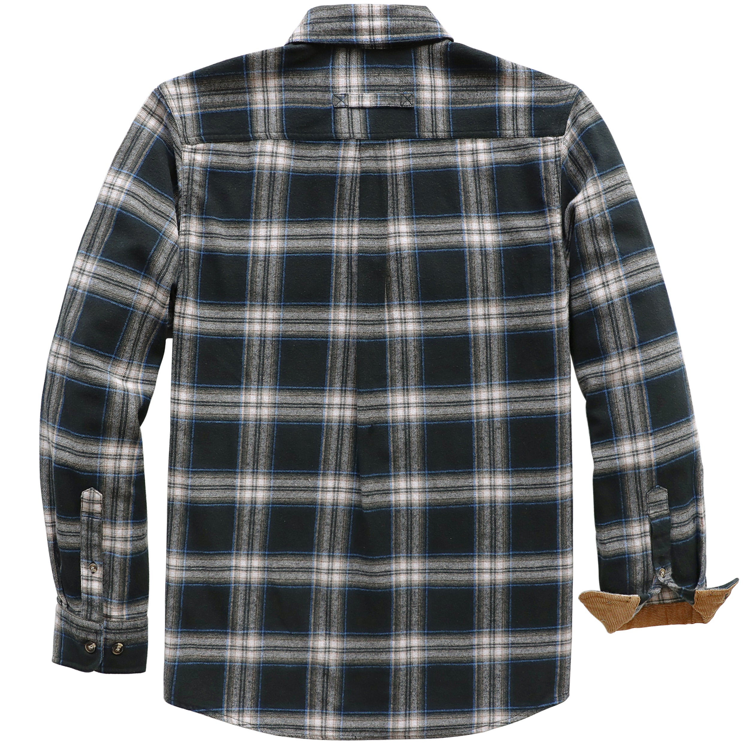 Chemise en flanelle Dubinik® pour homme, manches longues, boutonnée, à carreaux, tout en coton doux et brossé, chemise utilitaire décontractée #0030015