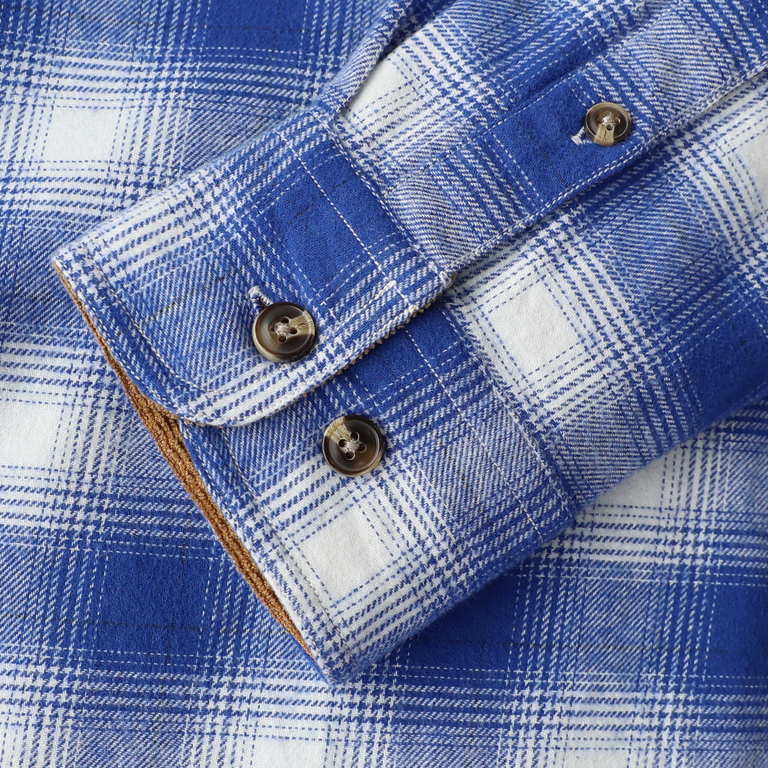 Chemise en flanelle Dubinik® pour homme, manches longues, boutonnée, à carreaux, tout en coton doux et brossé, chemise utilitaire décontractée pour homme #0030017