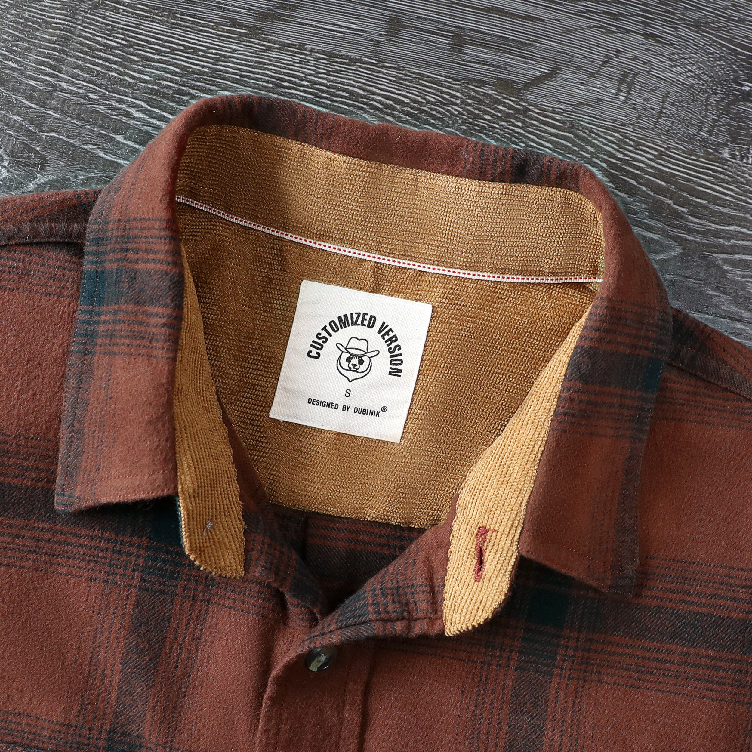 Chemise en flanelle Dubinik® pour homme, manches longues, boutonnée, à carreaux, tout en coton doux et brossé, chemise utilitaire décontractée #0030008