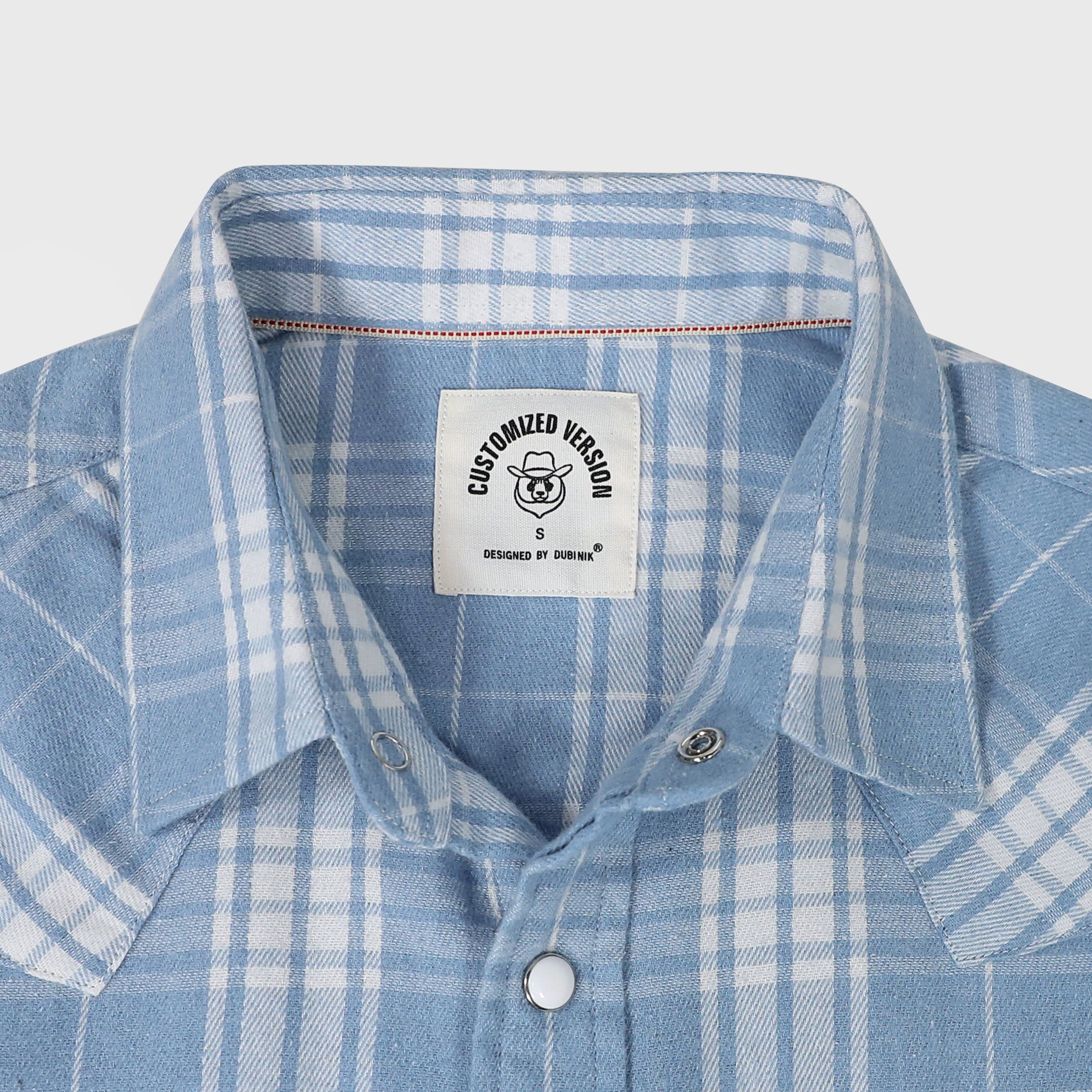 Dubinik® Flannel Shirt For Men Western Cowboy Pearl Snap Shirts For Men Long Sleeve Vintage Buttons Down Plaid Shirt #28014