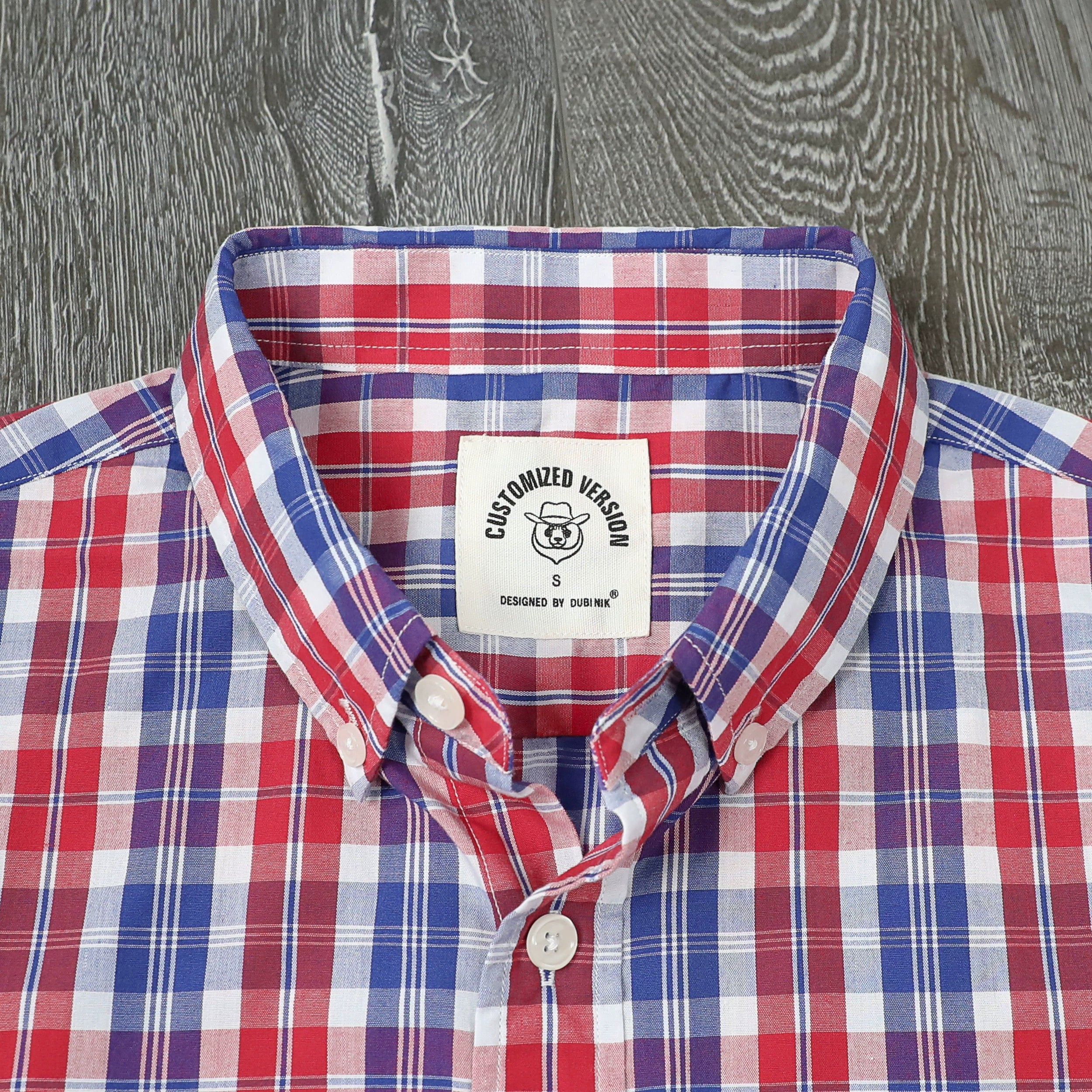 Dubinik®Herren Langarm Casual Button Down Vintage Plaid Shirts #52013