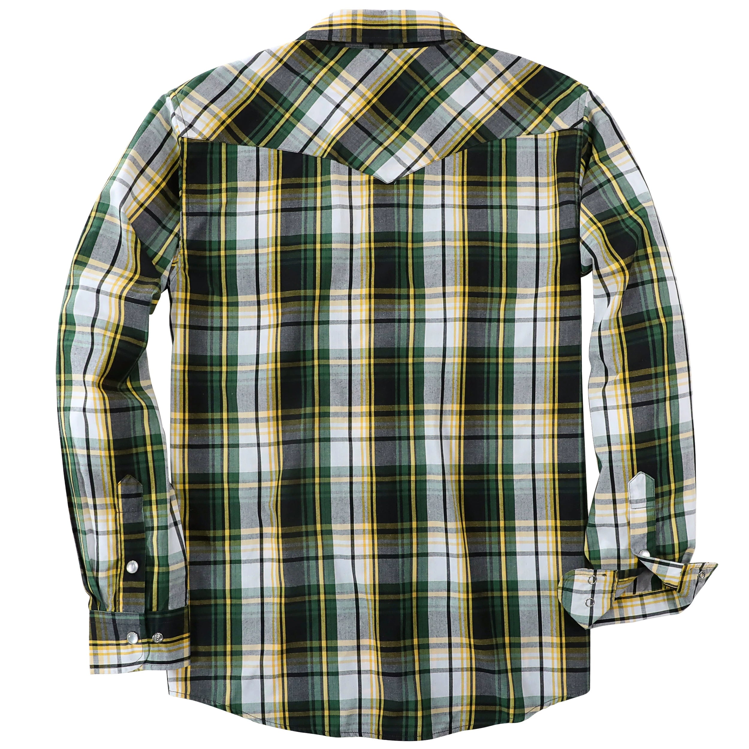 Dubinik® Pearl Snap Shirts for Men Long Sleeve Western Shirts for Men Vintage Casual Plaid Shirt Cowboy Shirts for Men#42004