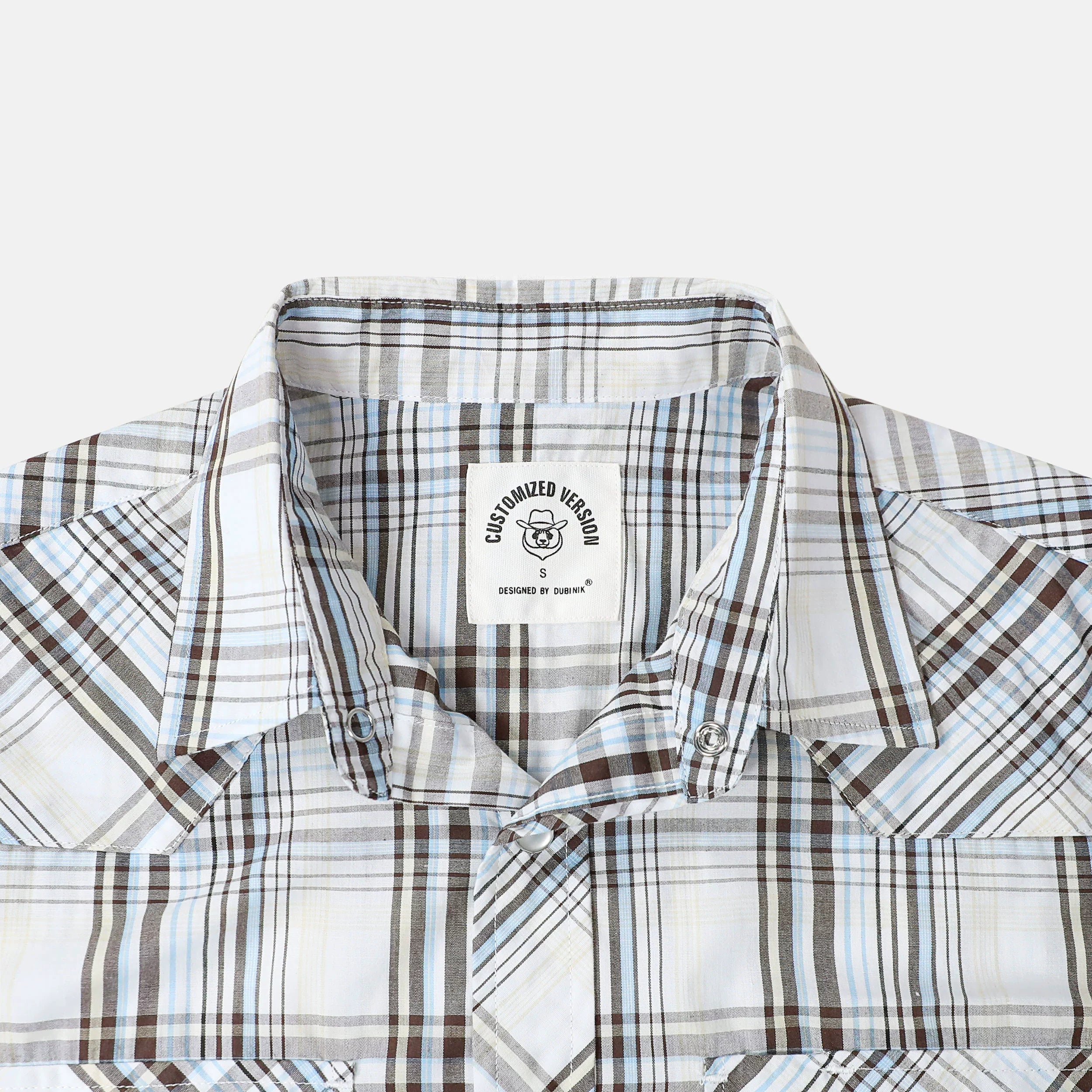 Chemises Dubinik® Pearl Snap pour hommes Chemises western à manches longues pour hommes Chemise à carreaux décontractée vintage Chemises de cow-boy pour hommes #4207 