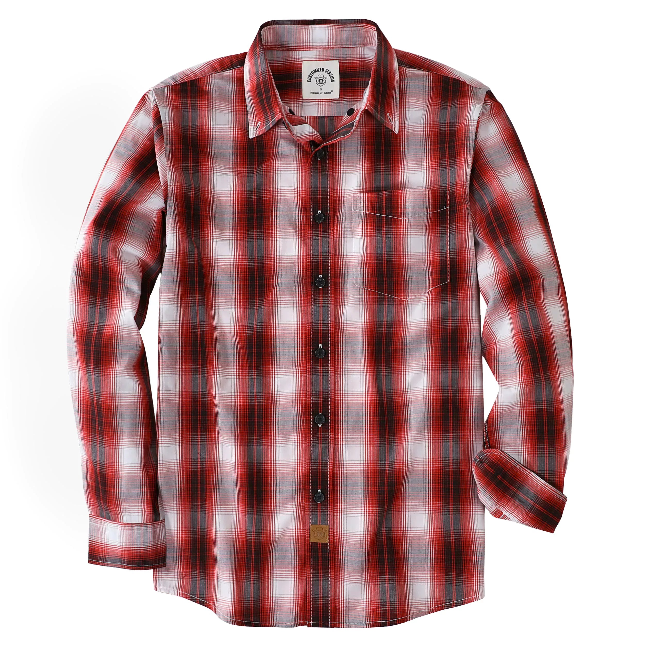 Dubinik®Mens Long Sleeve Casual Button Down Vintage Plaid Shirts#52028