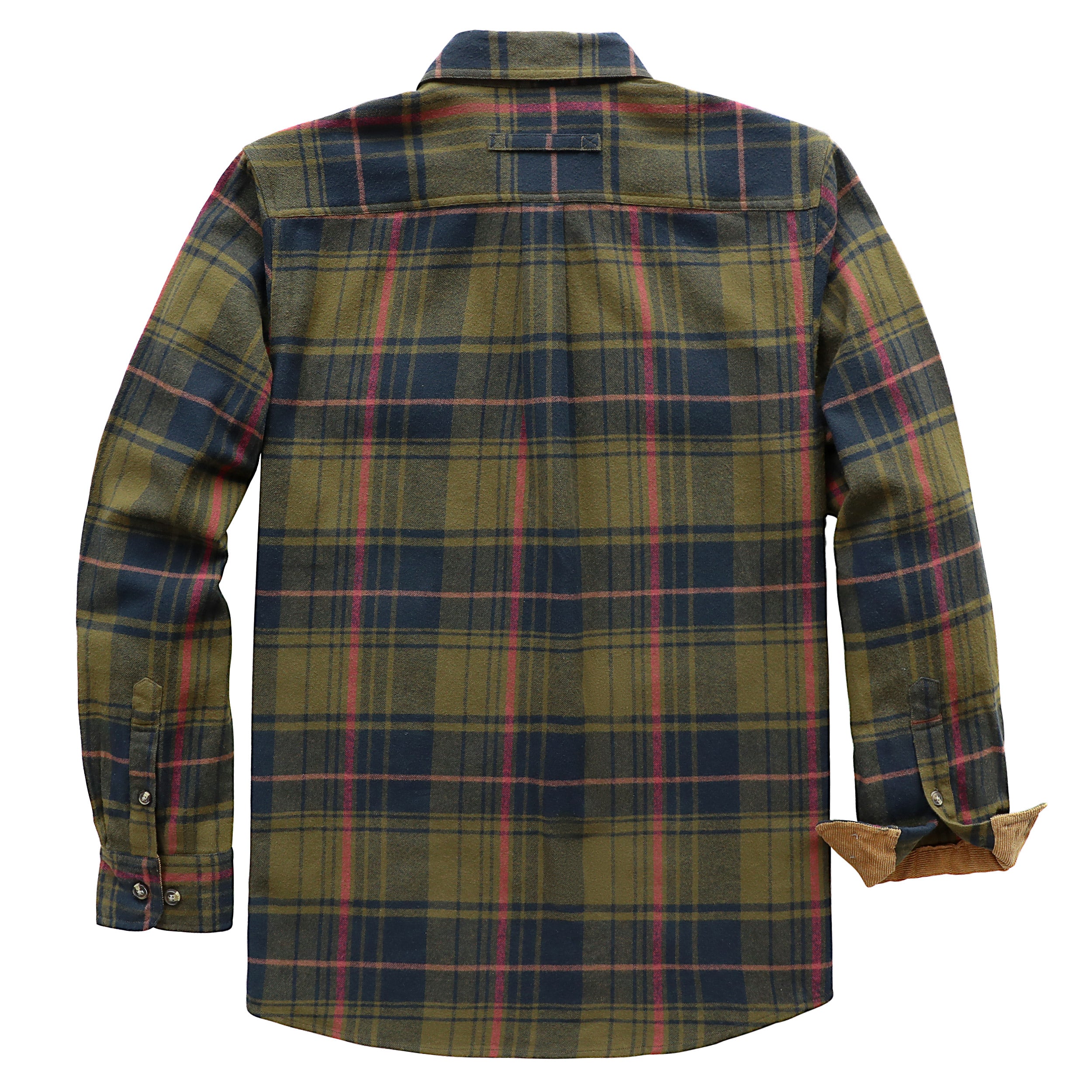 Dubinik® Herren Flanellhemd Langarm Button-Down Plaid Alle Baumwolle Weich Gebürstetes Flanellhemd Für Männer Utility Casual Shirt #0030023