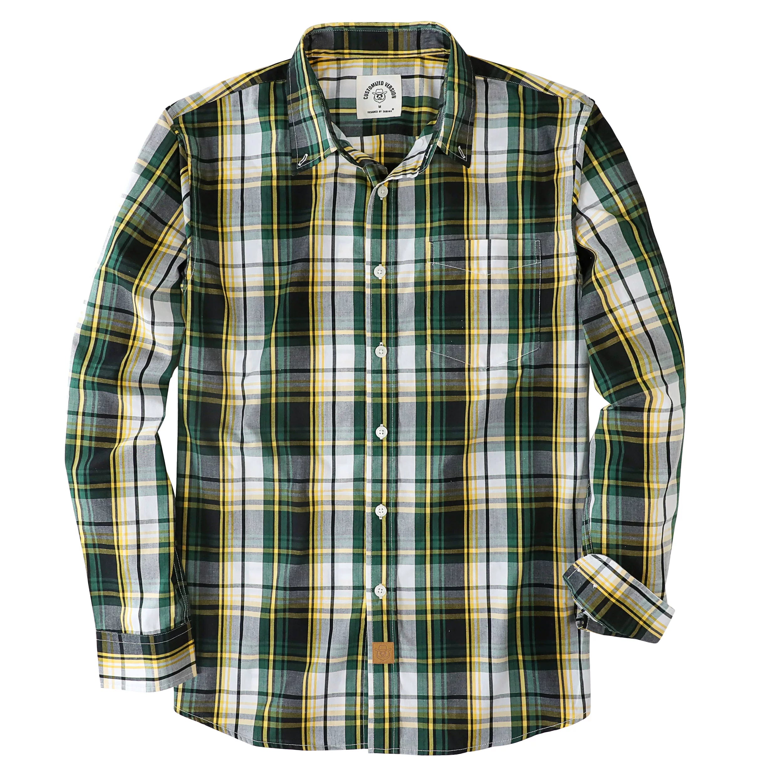 Dubinik®Mens Long Sleeve Casual Button Down Vintage Plaid Shirts#52004