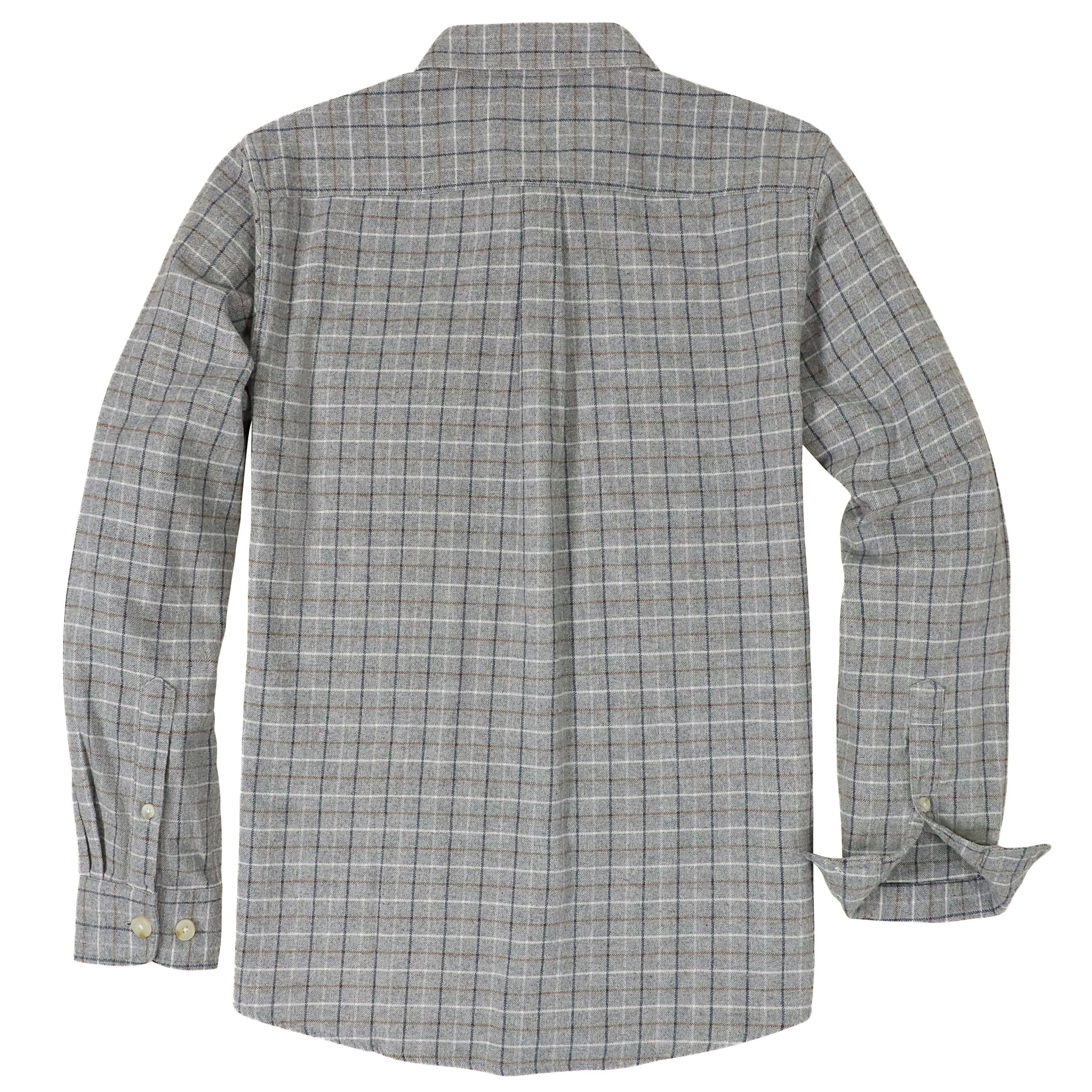 Chemise à carreaux Dubinik® à manches longues et mi-lourde pour homme, chaude et décontractée, en coton doux, boutonnée, #3419