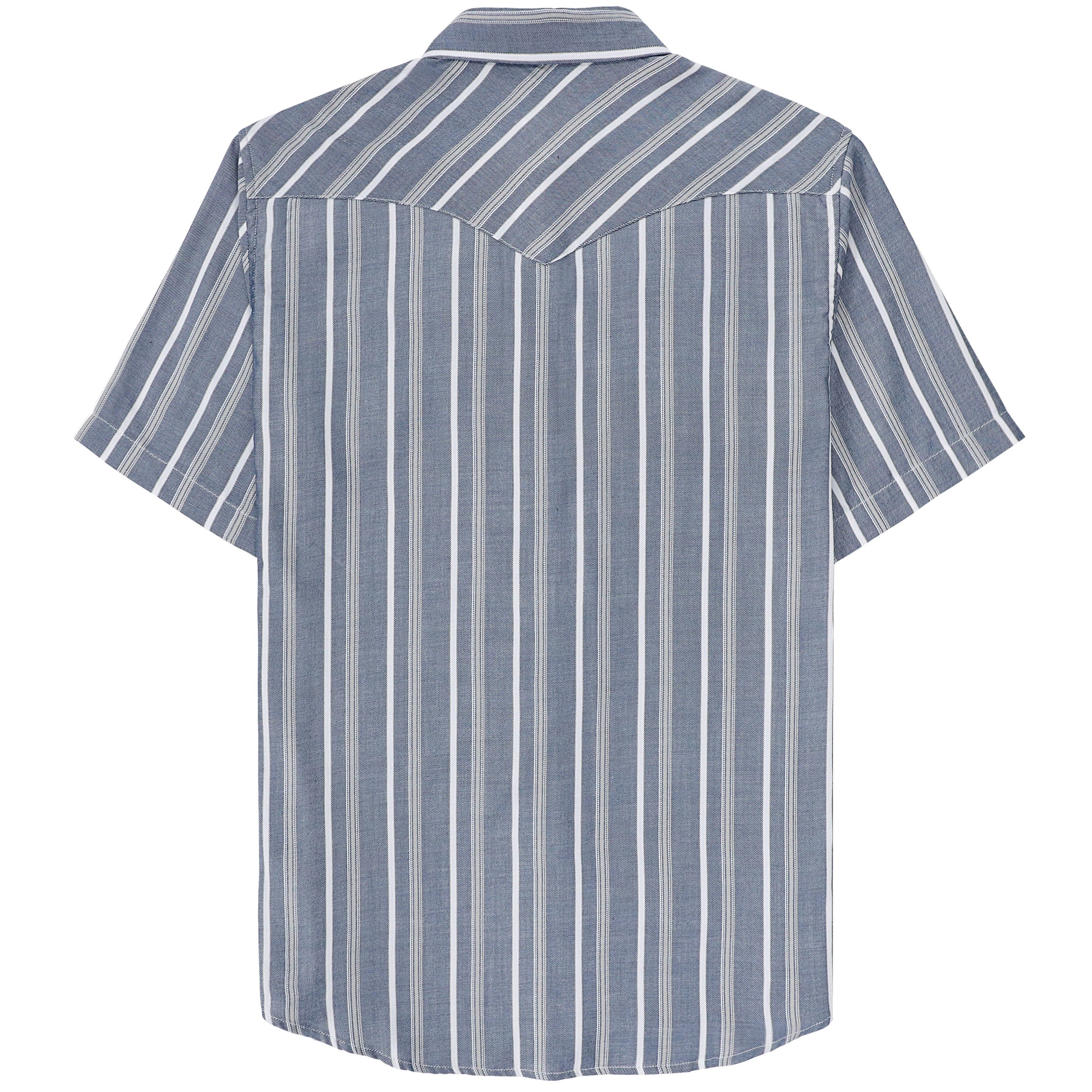 Chemises à carreaux à manches courtes pour hommes en fibre de bambou Dubinik®, style cowboy occidental, style vintage décontracté, avec boutons-pression nacrés, #29504