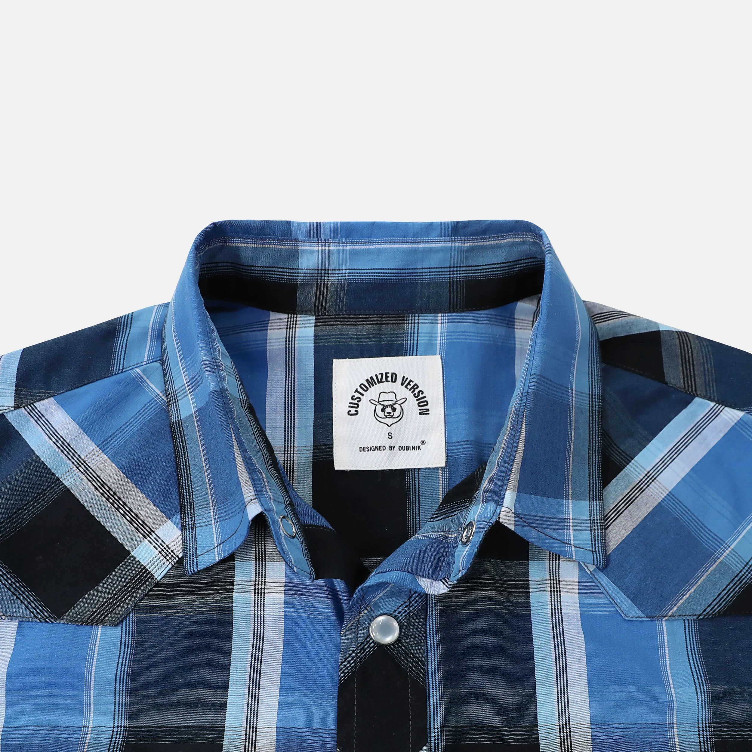 Chemises western Dubinik® pour hommes, manches courtes, carreaux, boutons-pression nacrés, chemise boutonnée, chemise de travail décontractée style cowboy #41019
