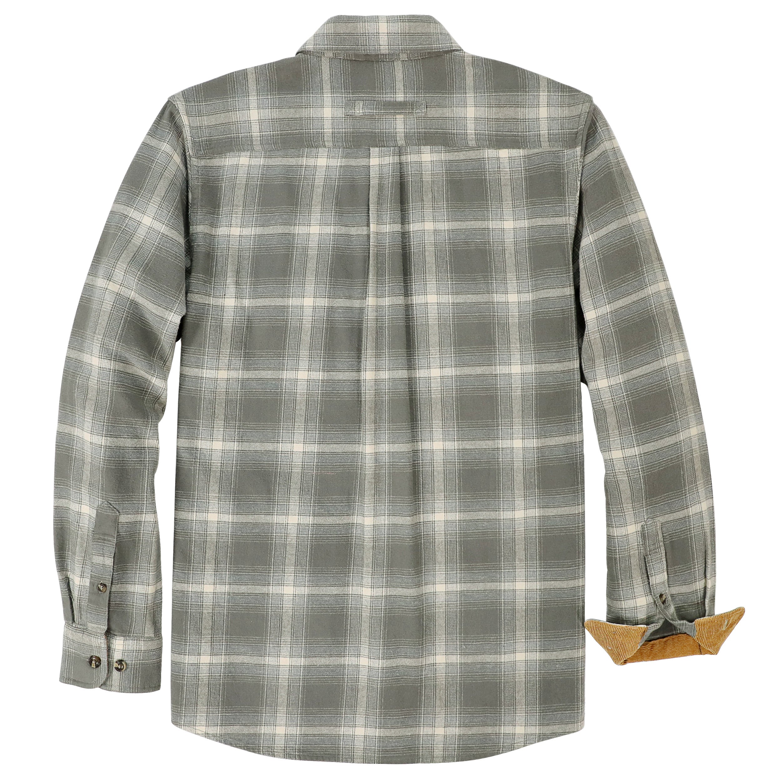 Dubinik® Herren Flanellhemd Langarm Button-Down Plaid Alle Baumwolle Weich Gebürstetes Flanellhemd Für Männer Utility Casual Shirt #0030012