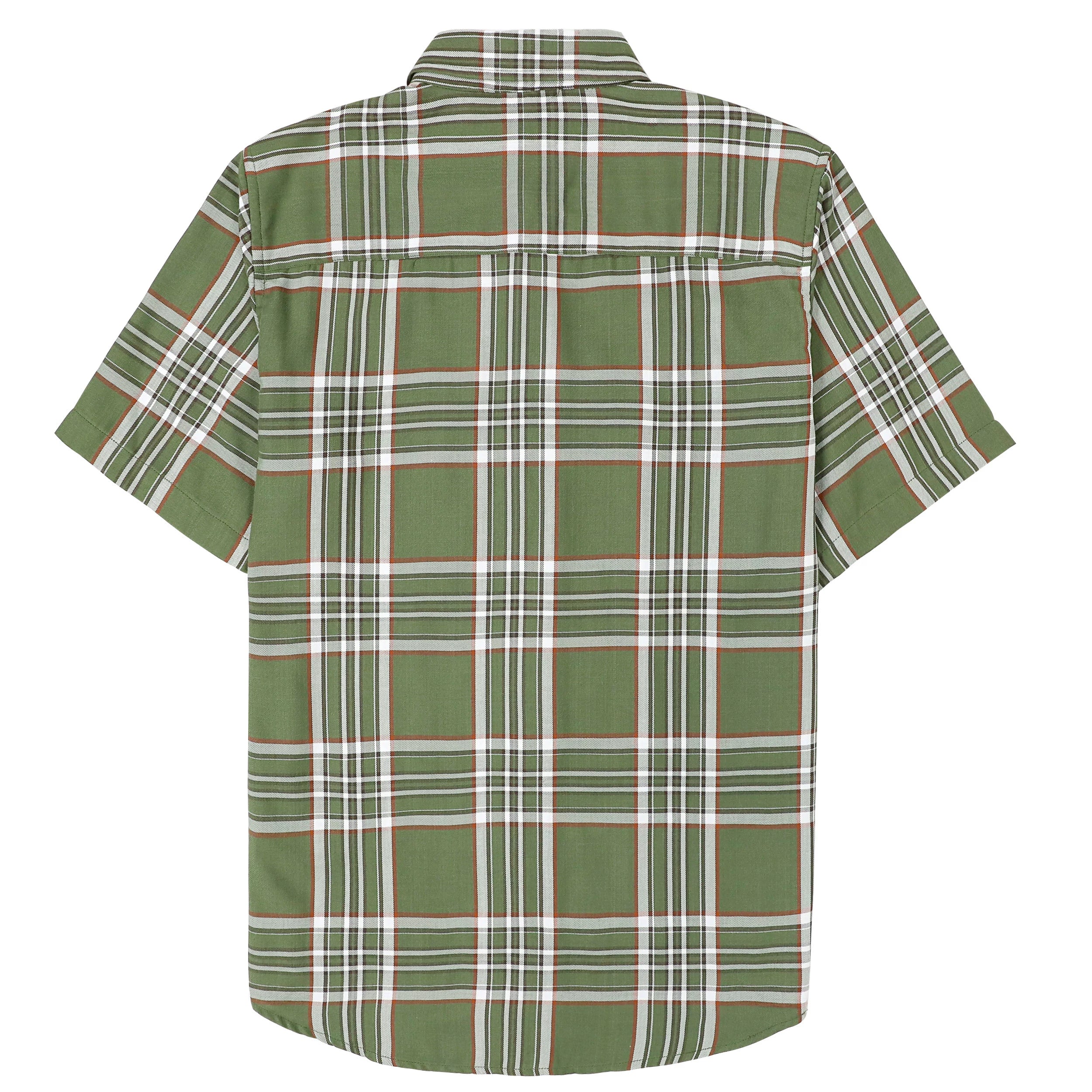 Dubinik® Bamboo Viscose Mens Short Sleeve Button Down Pockets Shirts#39301
