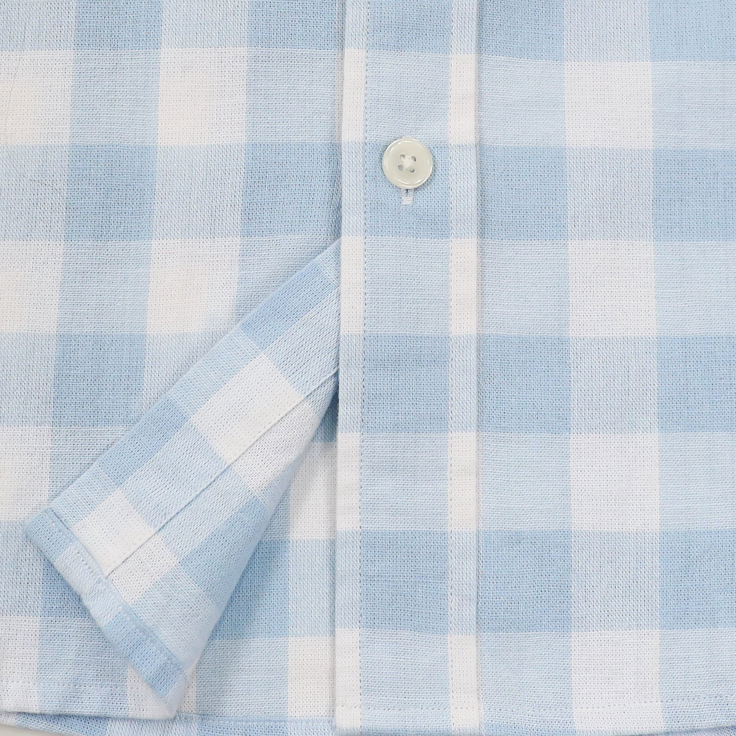 Chemises boutonnées à manches courtes pour hommes Dubinik®, 100 % coton, à carreaux, décontractées, avec poche, n° 01148 