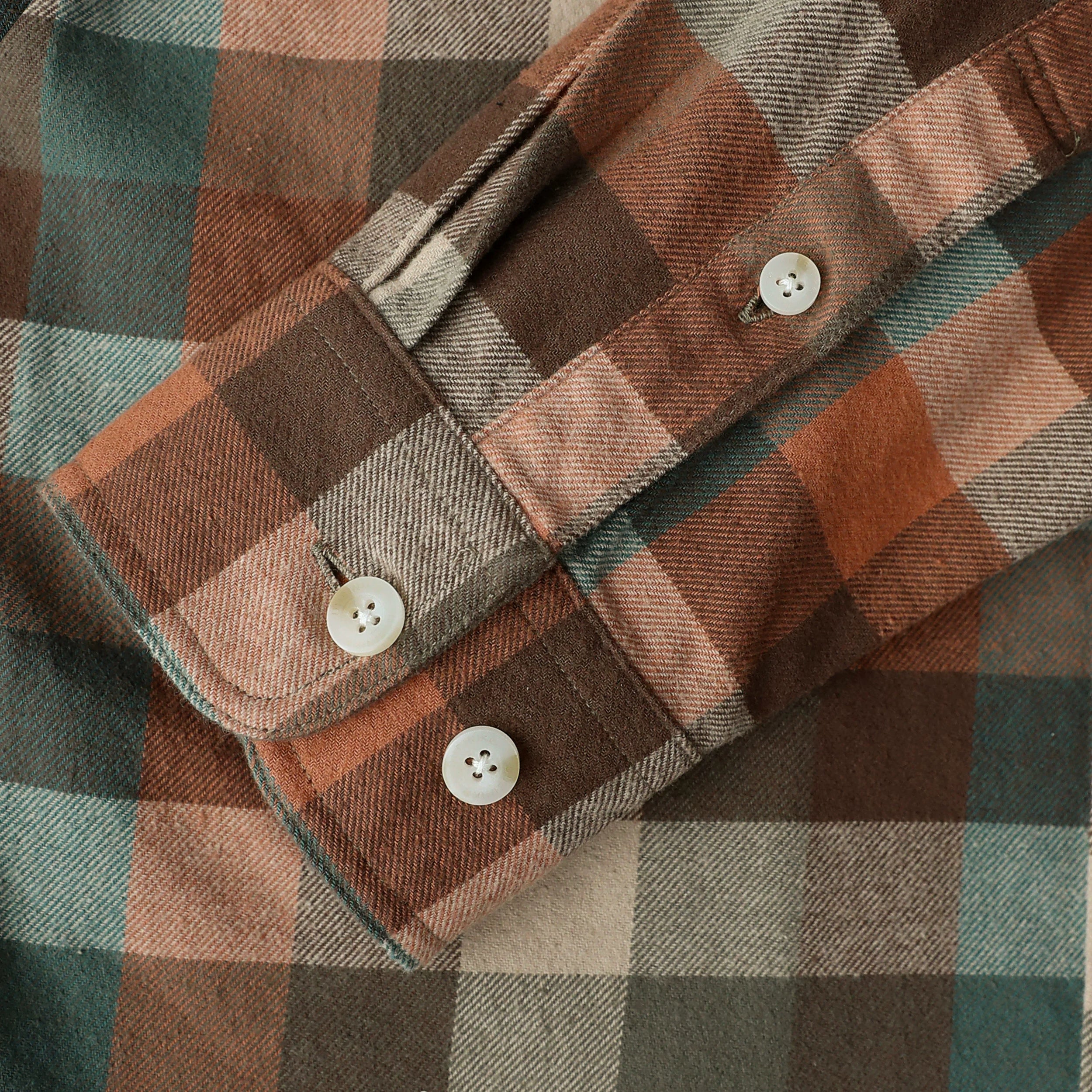 Dubinik® Mens Long Sleeve Midweight Flannel Shirt Warm Casual Soft Cotton Button Down Plaid Shirt #3401