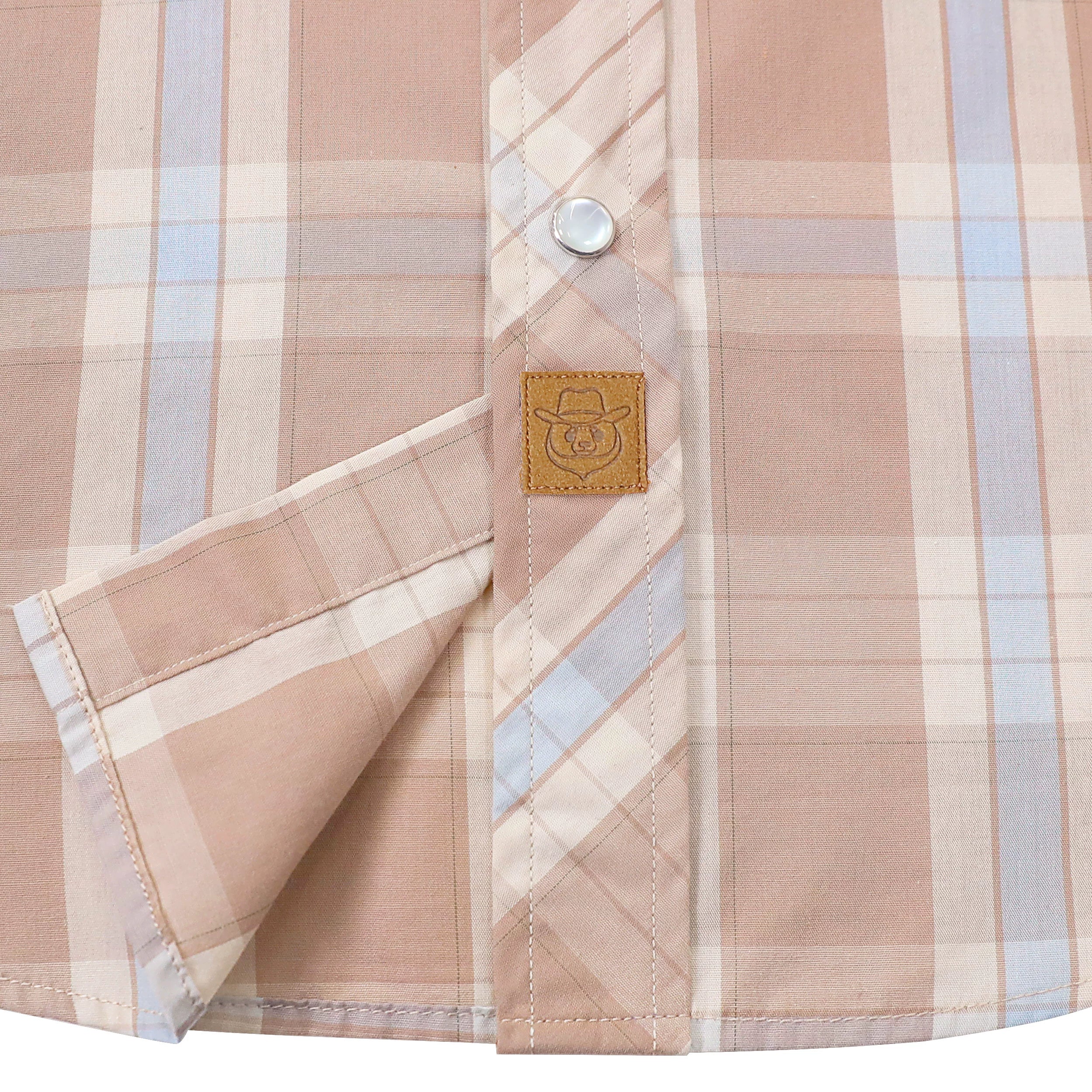 Dubinik® Westernhemden für Herren, kurzärmelig, kariert, Perlendruckknöpfe, Hemden für Herren, Button-Up-Hemd, Cowboy, lässiges Arbeitshemd #41029