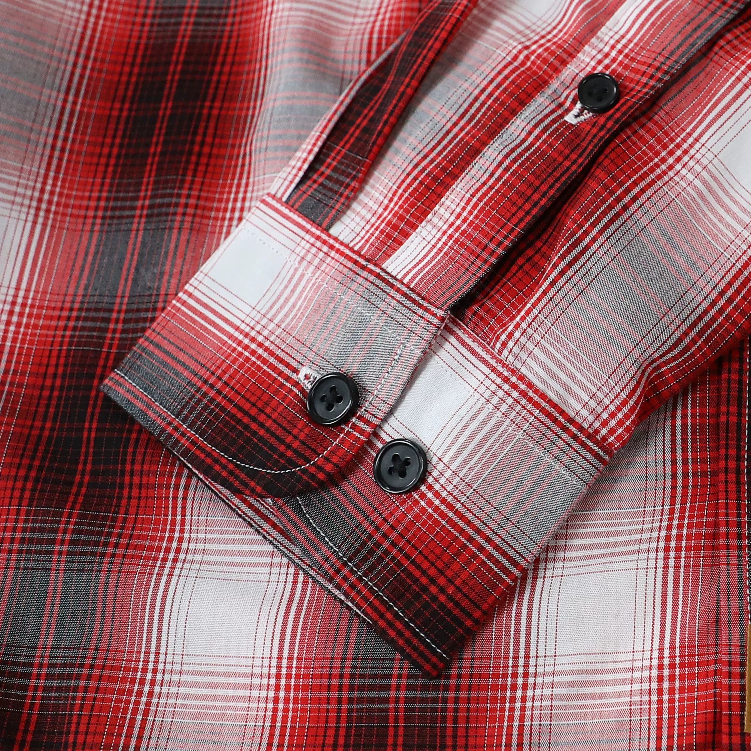 Dubinik®Mens Long Sleeve Casual Button Down Vintage Plaid Shirts#52028