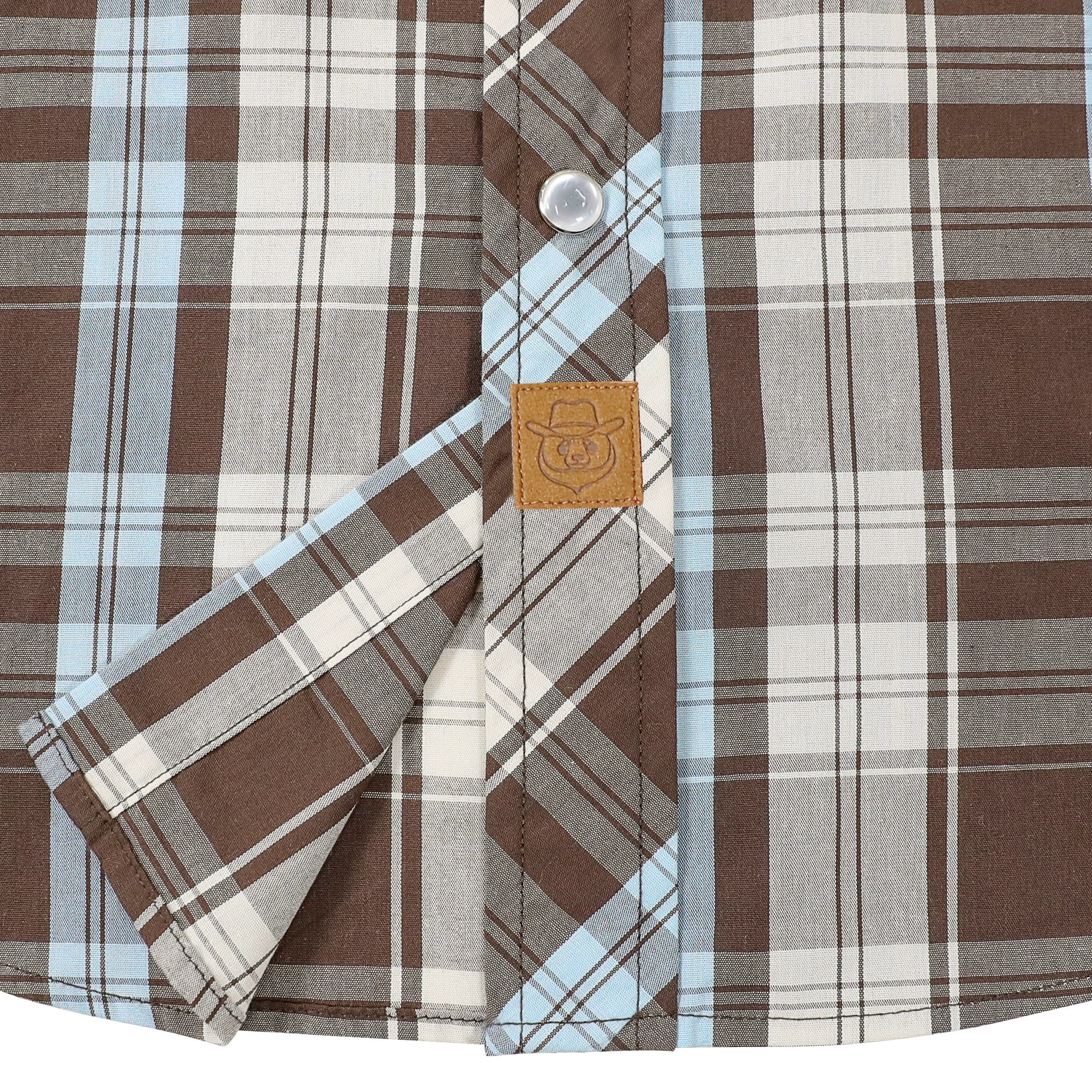 Dubinik® Westernhemden für Herren, kurzärmelig, kariert, Perlendruckknöpfe, Hemden für Herren, Button-Up-Hemd, Cowboy, lässiges Arbeitshemd #41001 