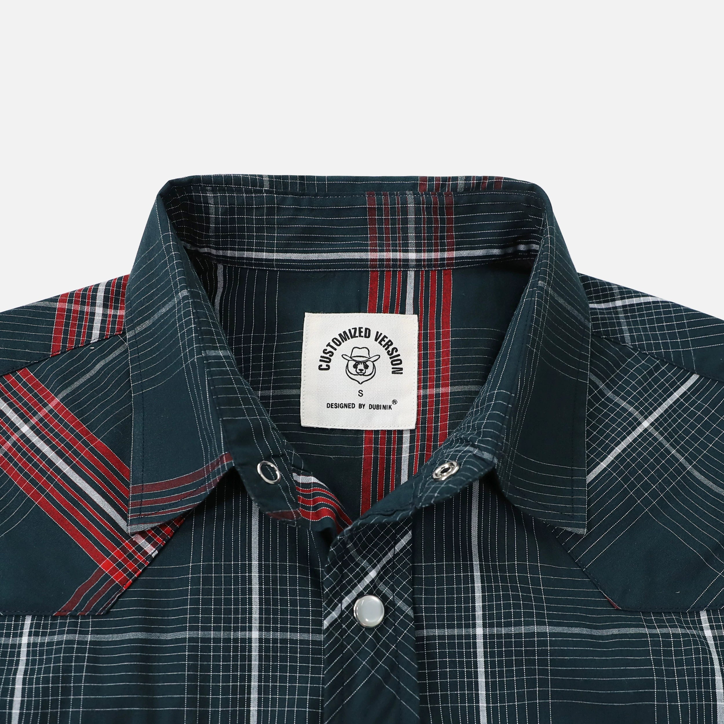Chemises western Dubinik® pour hommes, manches courtes, carreaux, boutons-pression nacrés, chemise boutonnée, chemise de travail décontractée style cowboy #41030