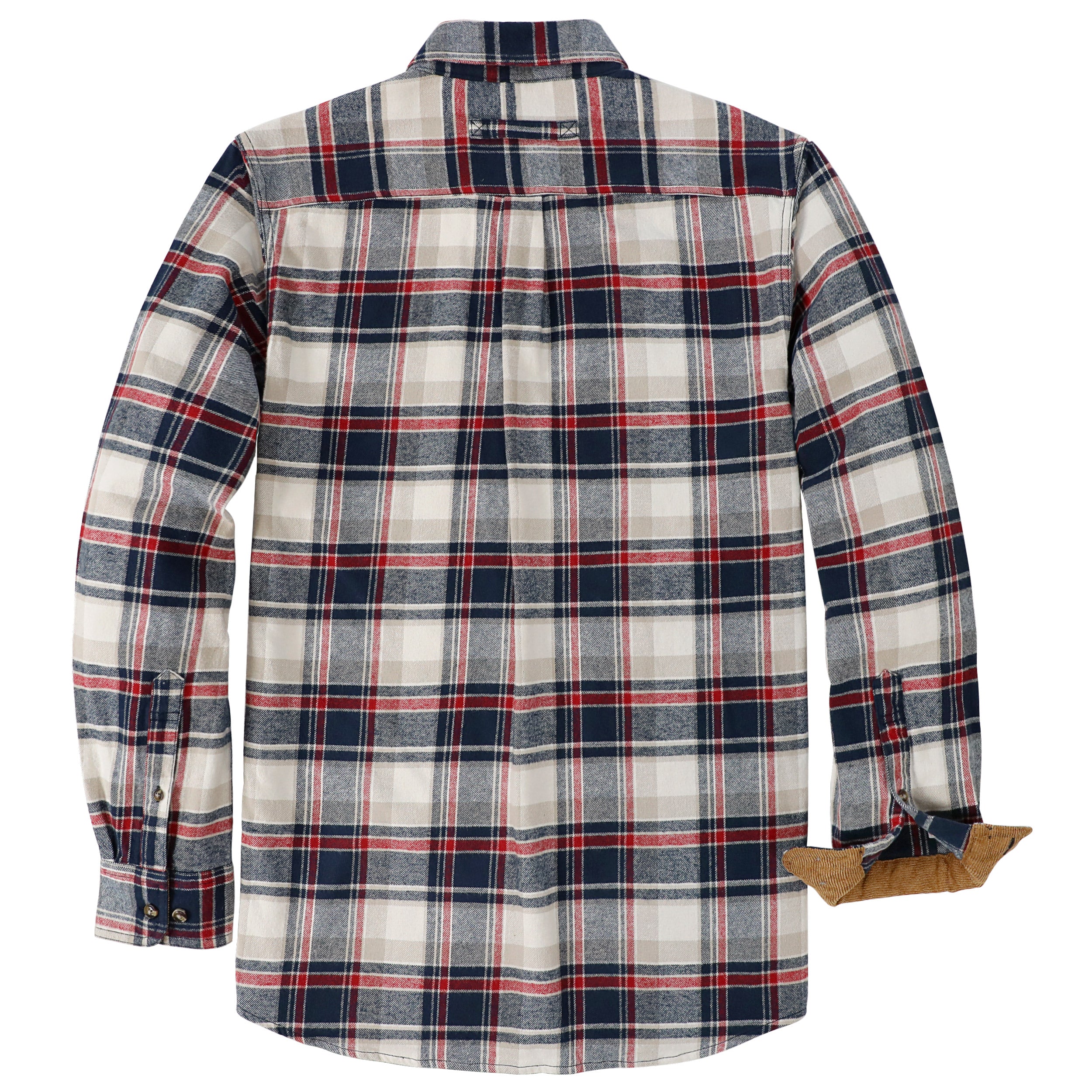 Chemise en flanelle Dubinik® pour homme, manches longues, boutonnée, à carreaux, tout en coton doux et brossé, chemise utilitaire décontractée pour homme #0030020