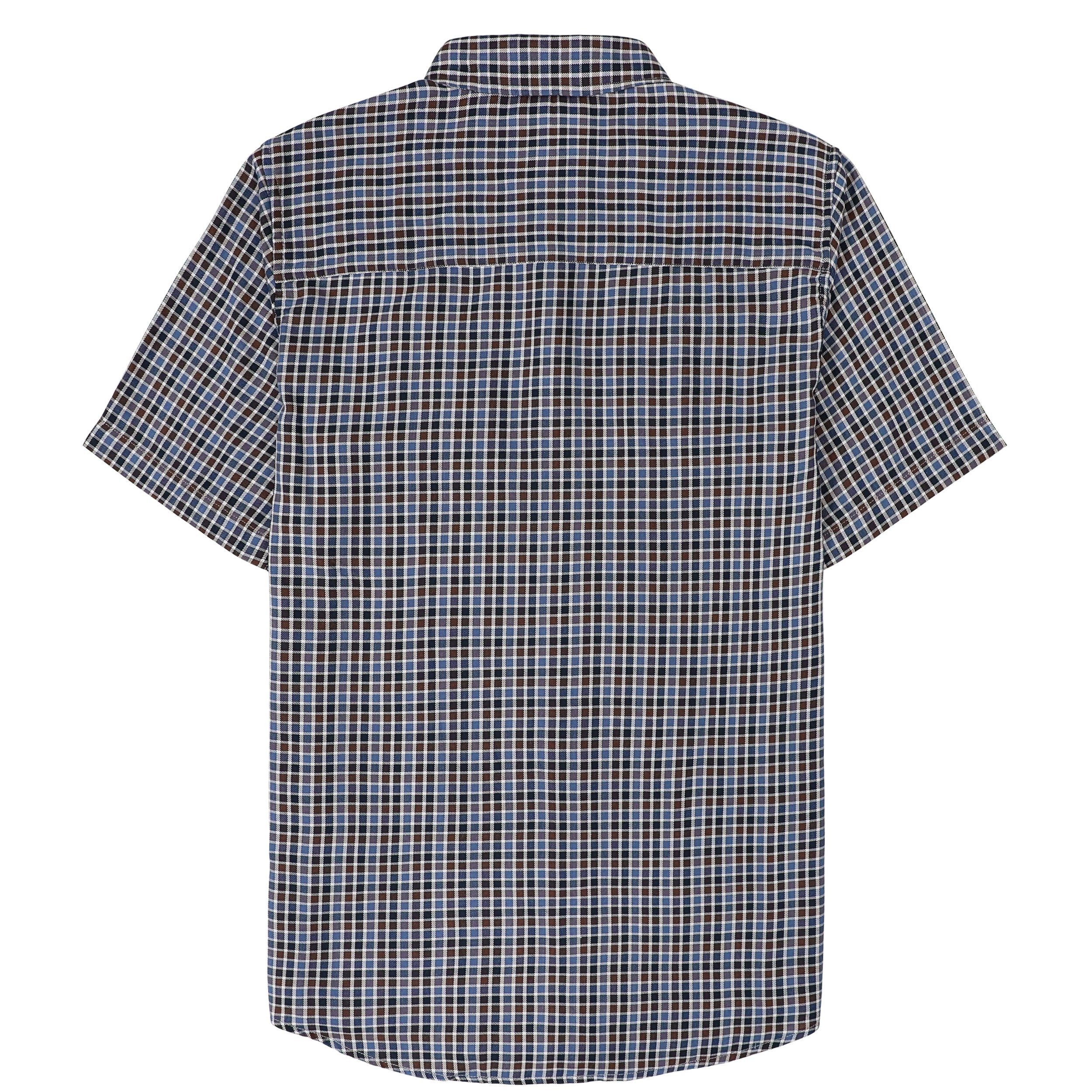Dubinik® Bamboo Viscose Mens Short Sleeve Button Down Pockets Shirts#39005