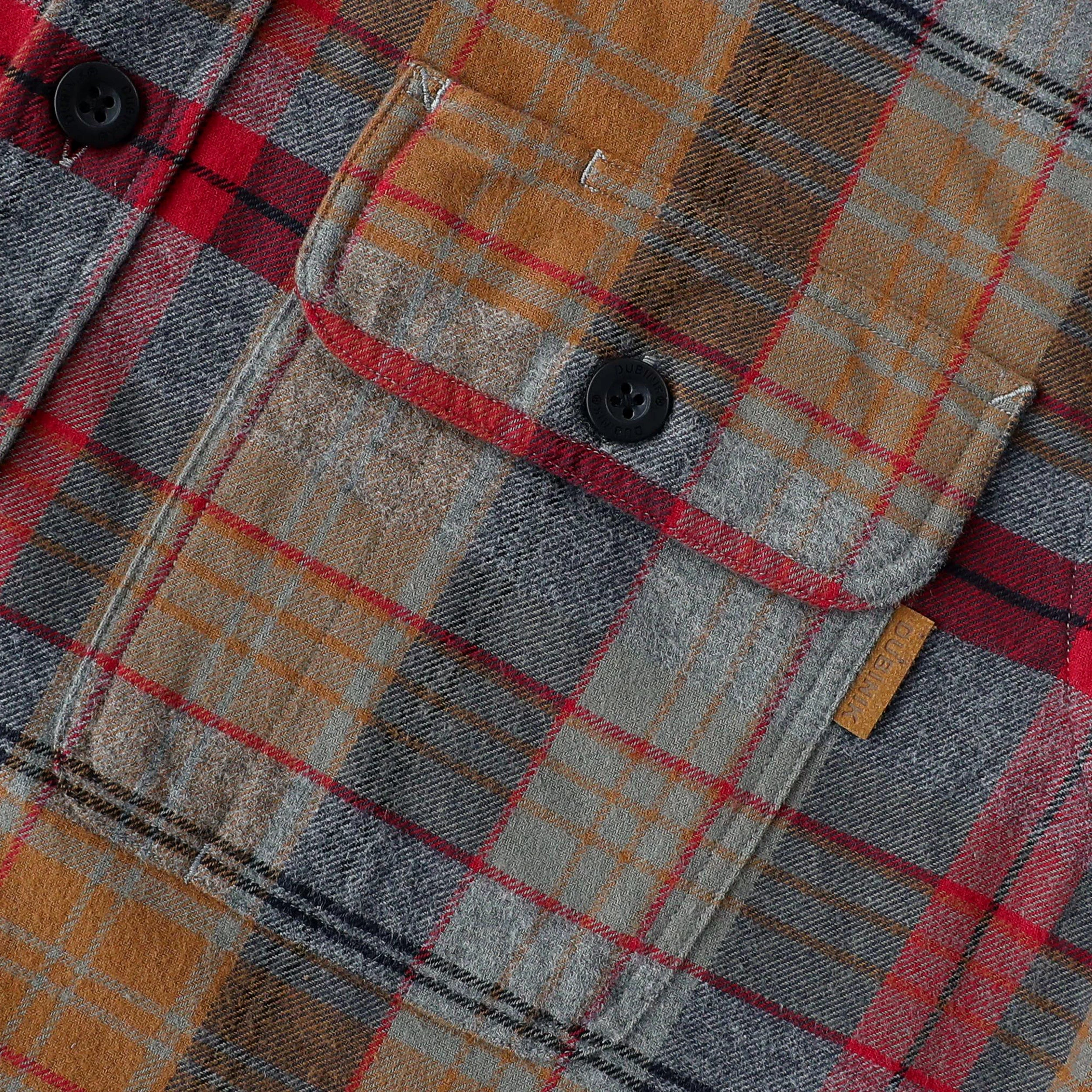 Dubinik® Herren-Flanellhemd mit langen Ärmeln, mittelschwer, warm, lässig, weiche Baumwolle, Button-Down-Karohemd Nr. 3413
