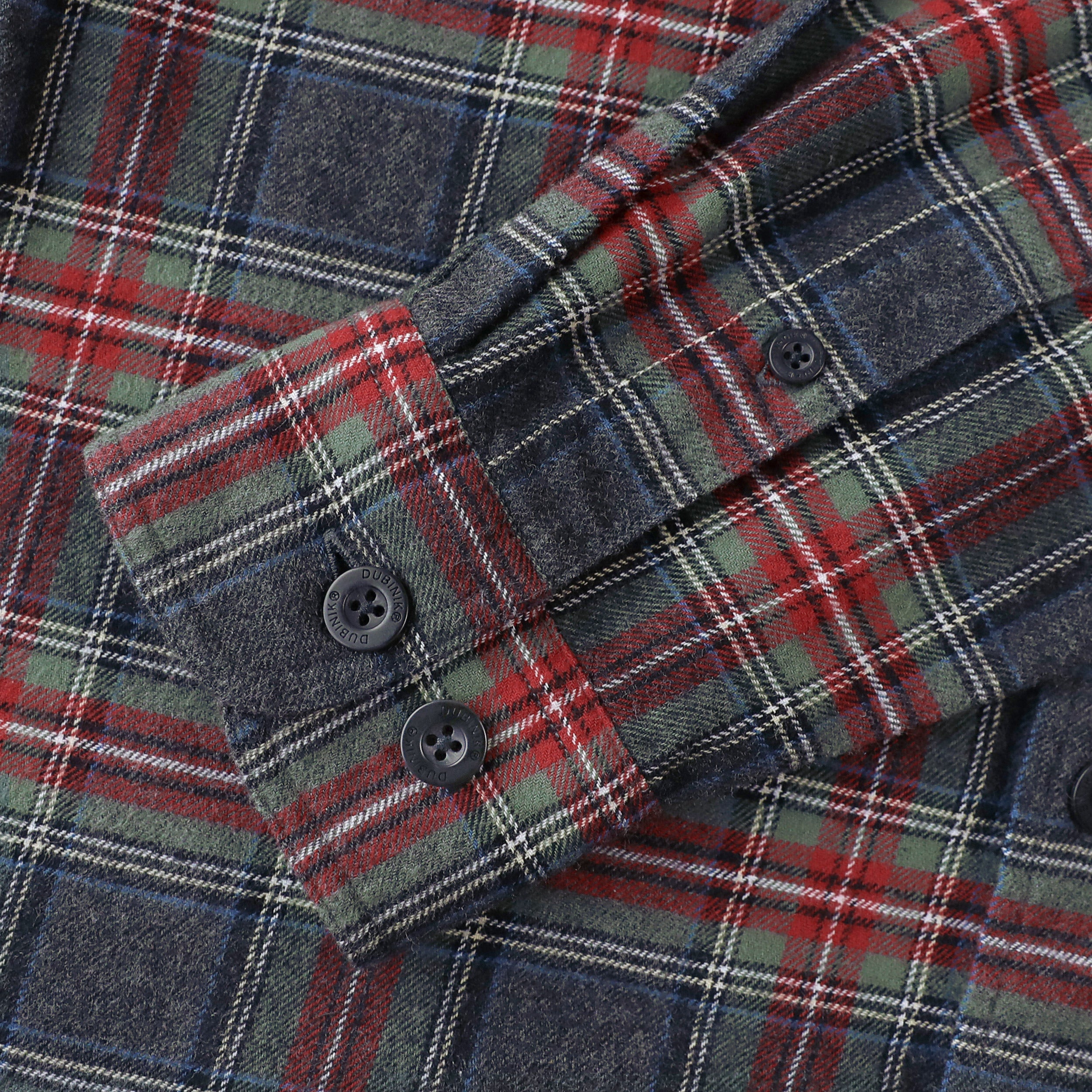 Dubinik® Mens Long Sleeve Midweight Flannel Shirt Warm Casual Soft Cotton Button Down Plaid Shirt #3409