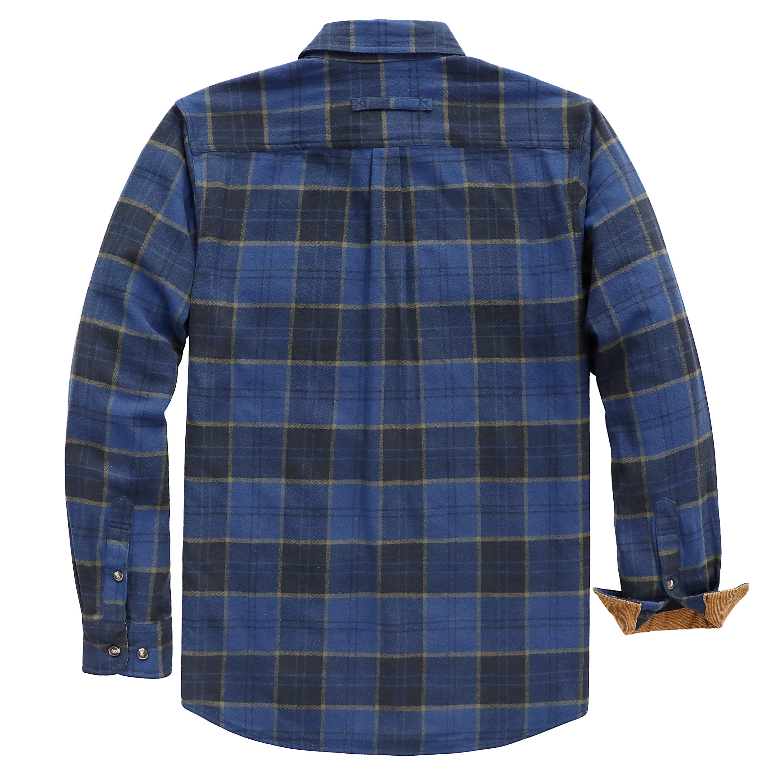 Chemise en flanelle Dubinik® pour homme, manches longues, boutonnée, à carreaux, tout en coton doux et brossé, chemise utilitaire décontractée pour homme #0030016