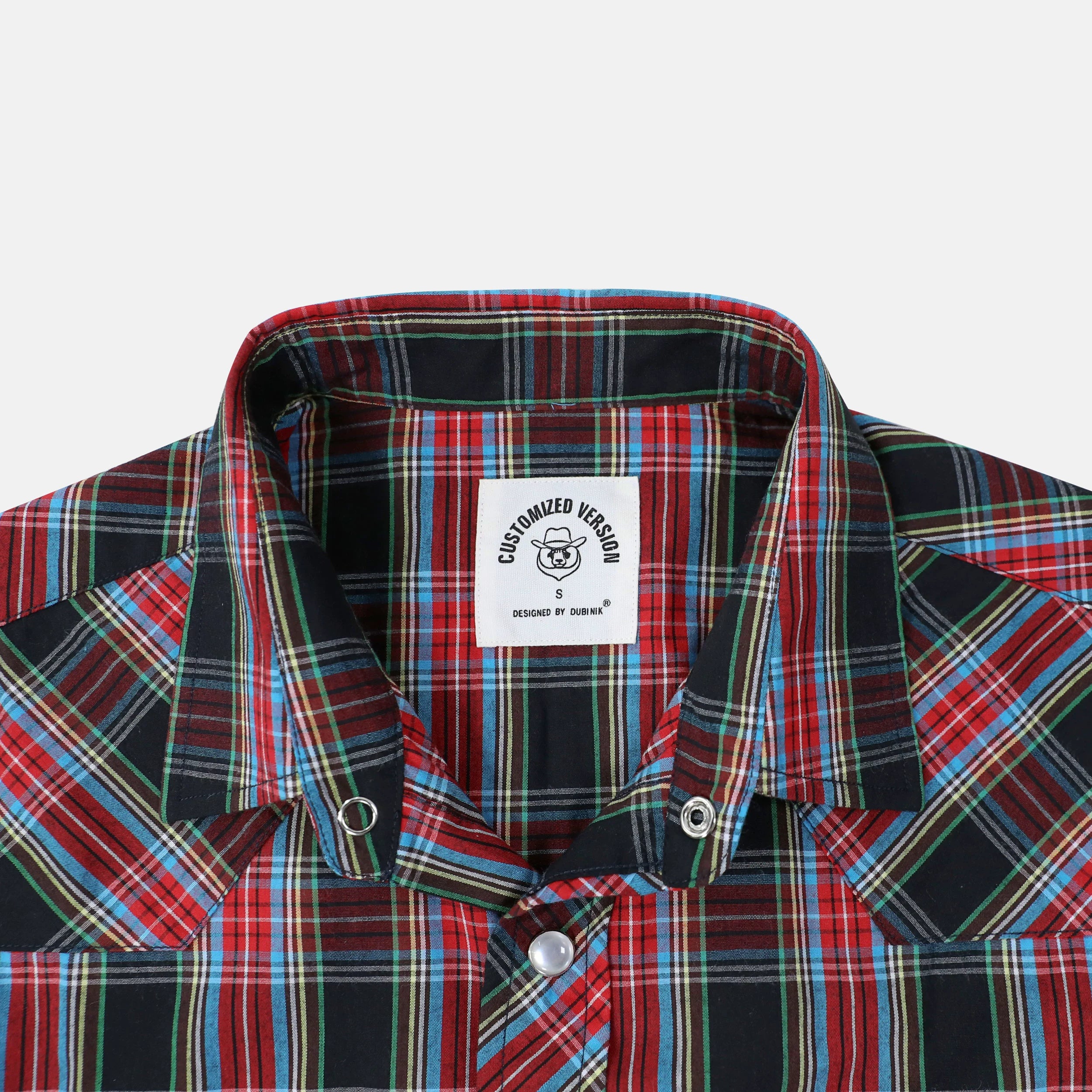 Chemises western Dubinik® pour hommes, manches courtes, carreaux, boutons-pression nacrés, chemise boutonnée, chemise de travail décontractée style cowboy #41011