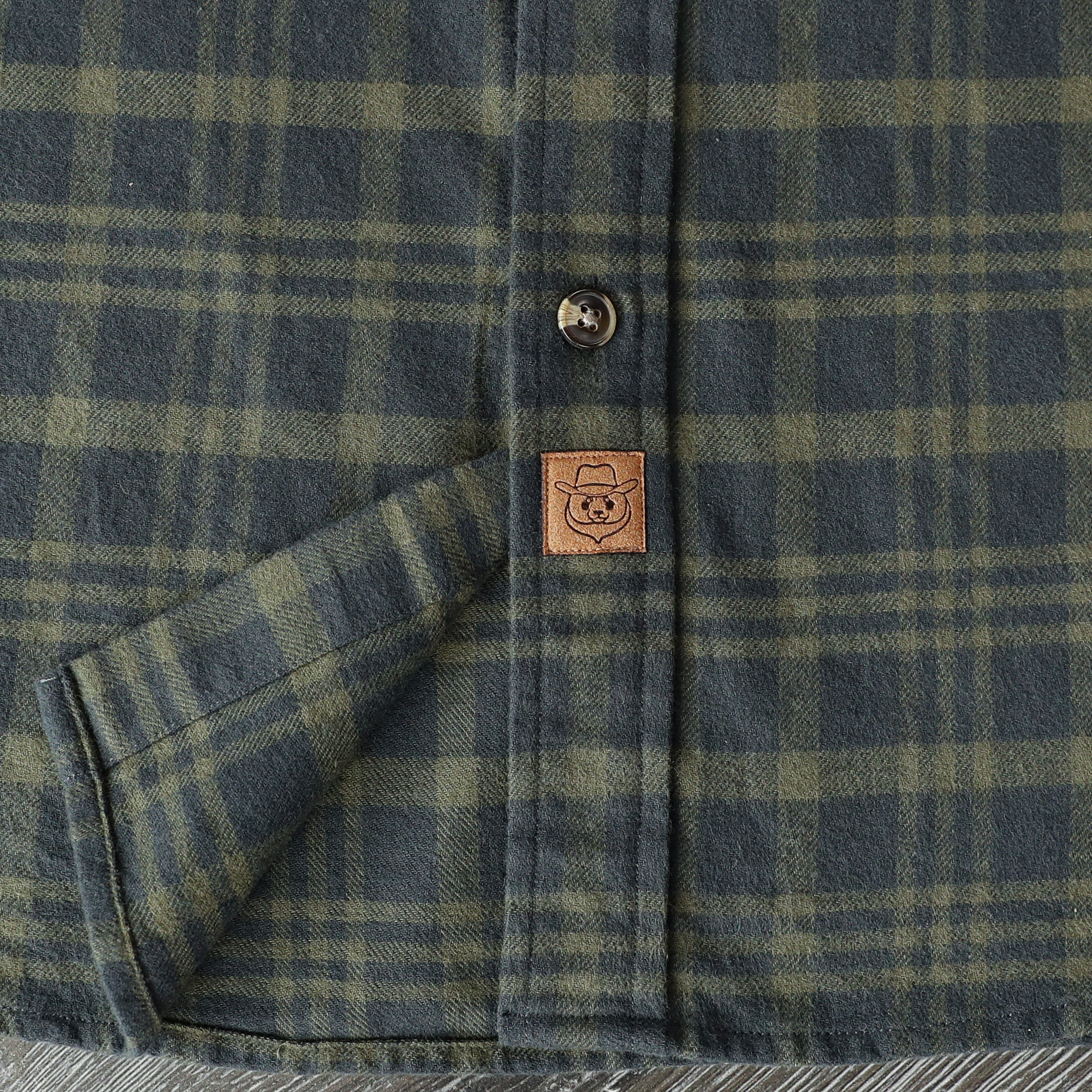 Dubinik® Herren Flanellhemd Langarm Button-Down Plaid Alle Baumwolle Weich Gebürstetes Flanellhemd Für Männer Utility Casual Shirt #0030022