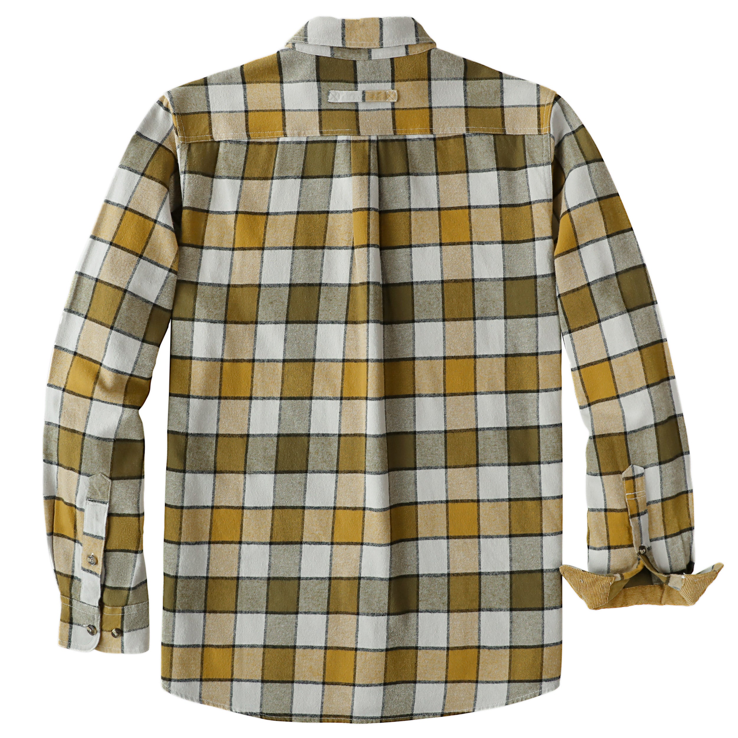 Chemise en flanelle Dubinik® pour homme, manches longues, boutonnée, à carreaux, tout en coton doux et brossé, chemise utilitaire décontractée pour homme #0030001